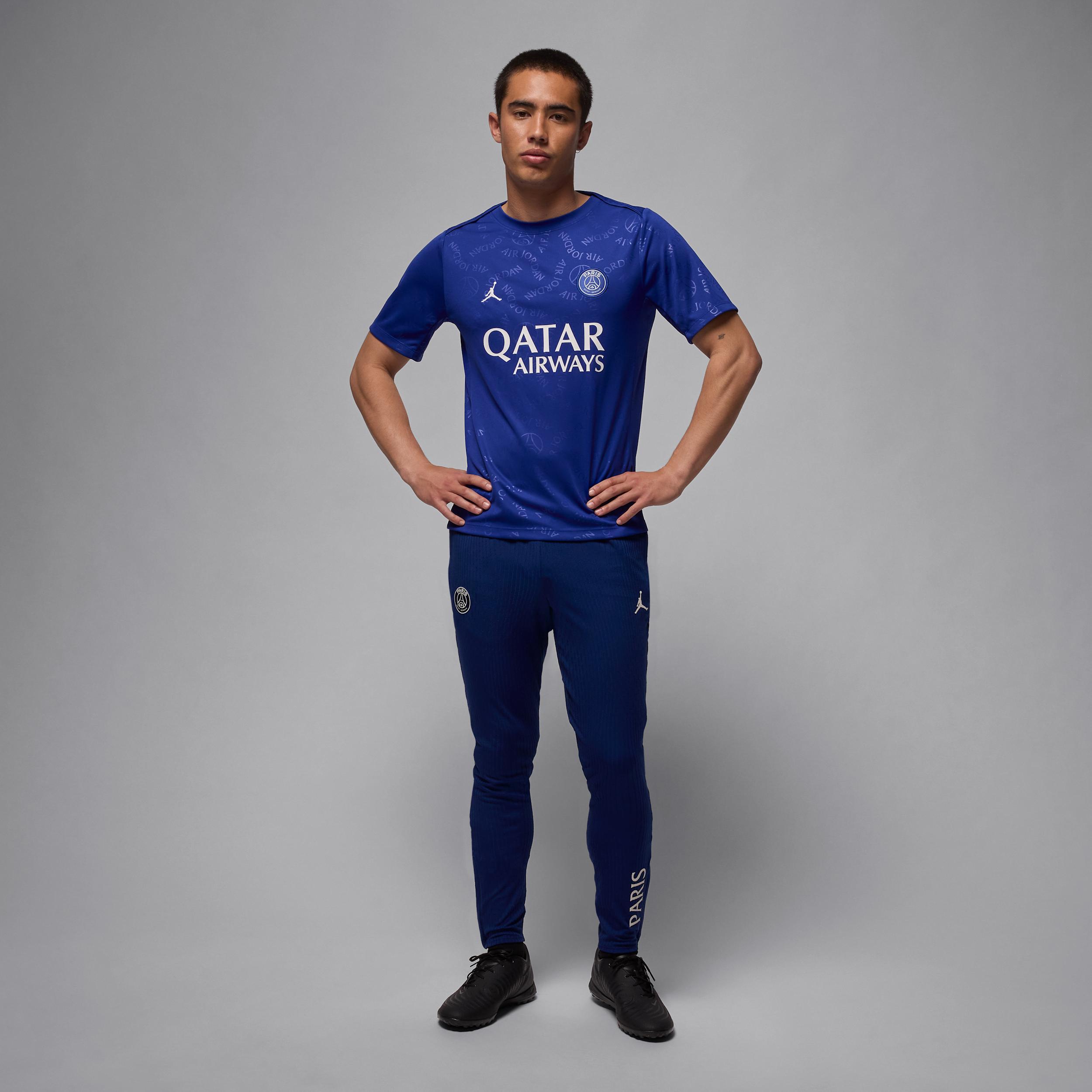 Nike Mens Paris Saint-Germain Academy Pro Fourth Jordan Dri-FIT Soccer Short-Sleeve Pre-Match Top Product Image