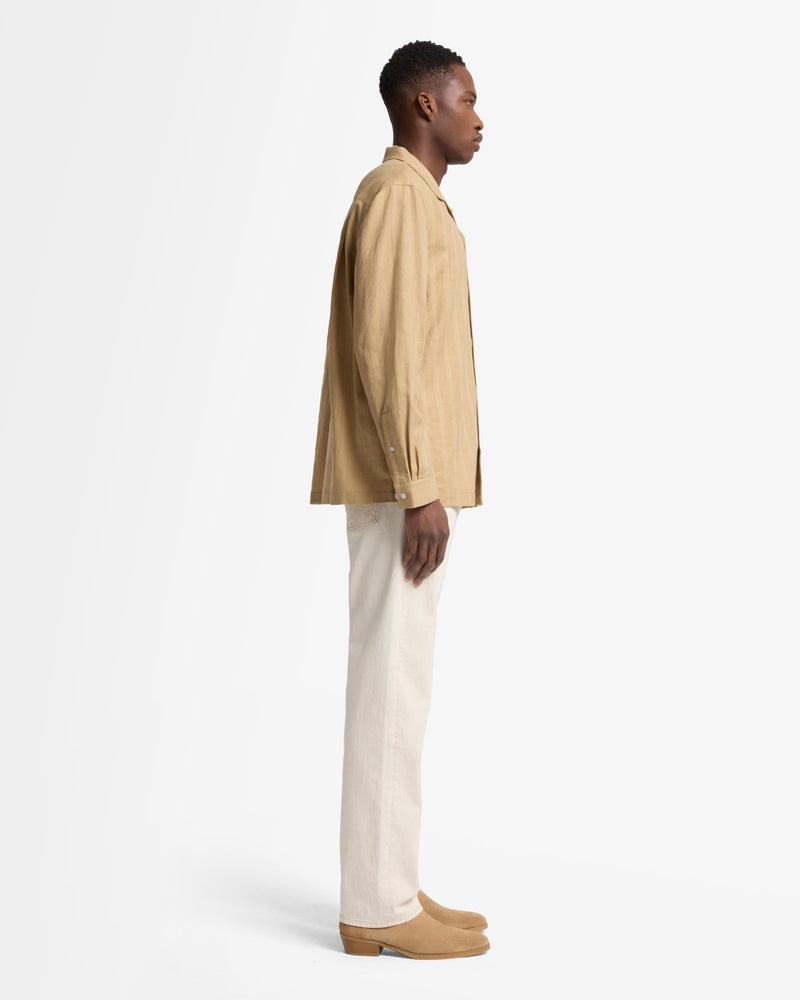 Linen Blend Long Sleeve Camp Shirt Product Image