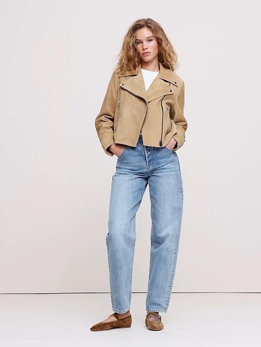 Enola Suede Moto Jacket Product Image