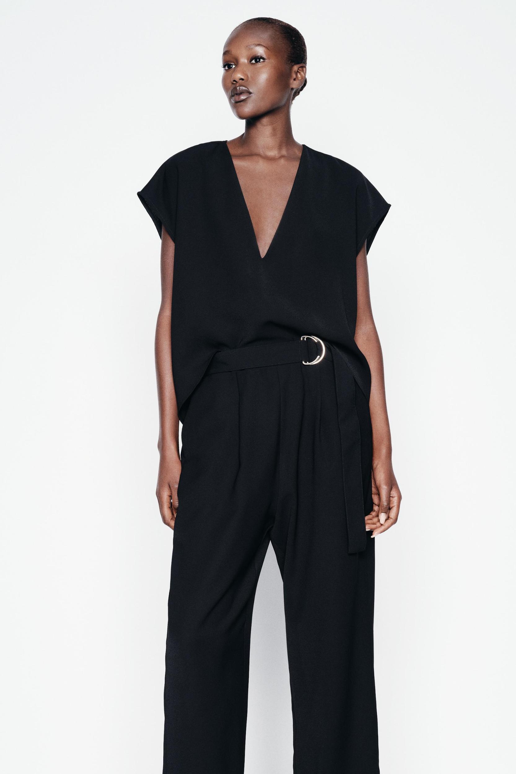 LONG BELTED JUMPSUIT Product Image