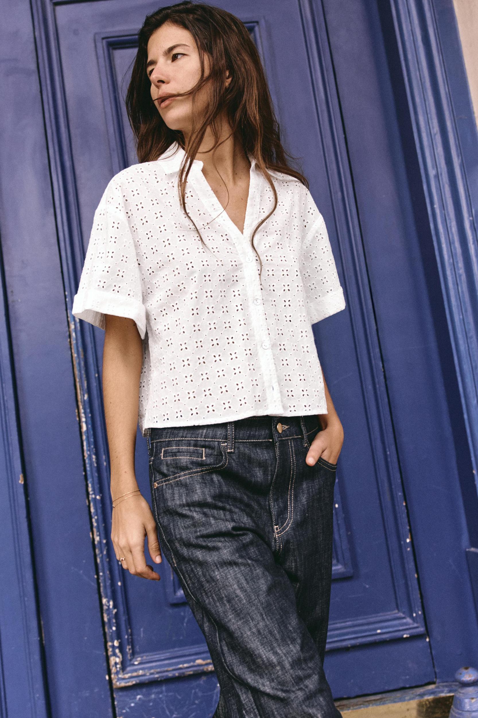 OPENWORK EMBROIDERY SHIRT Product Image