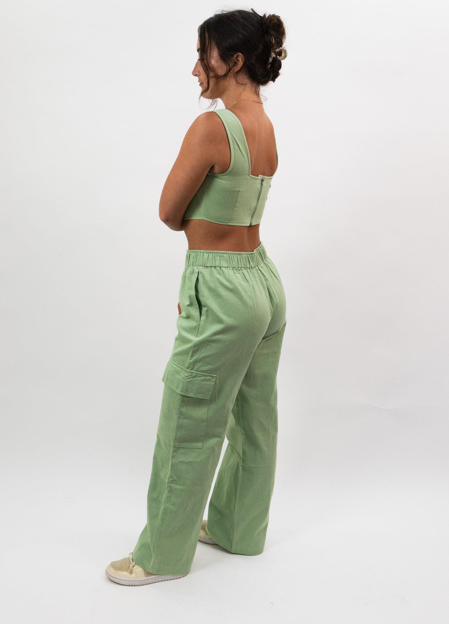 Baevely Bustier Corset Top - Green Product Image