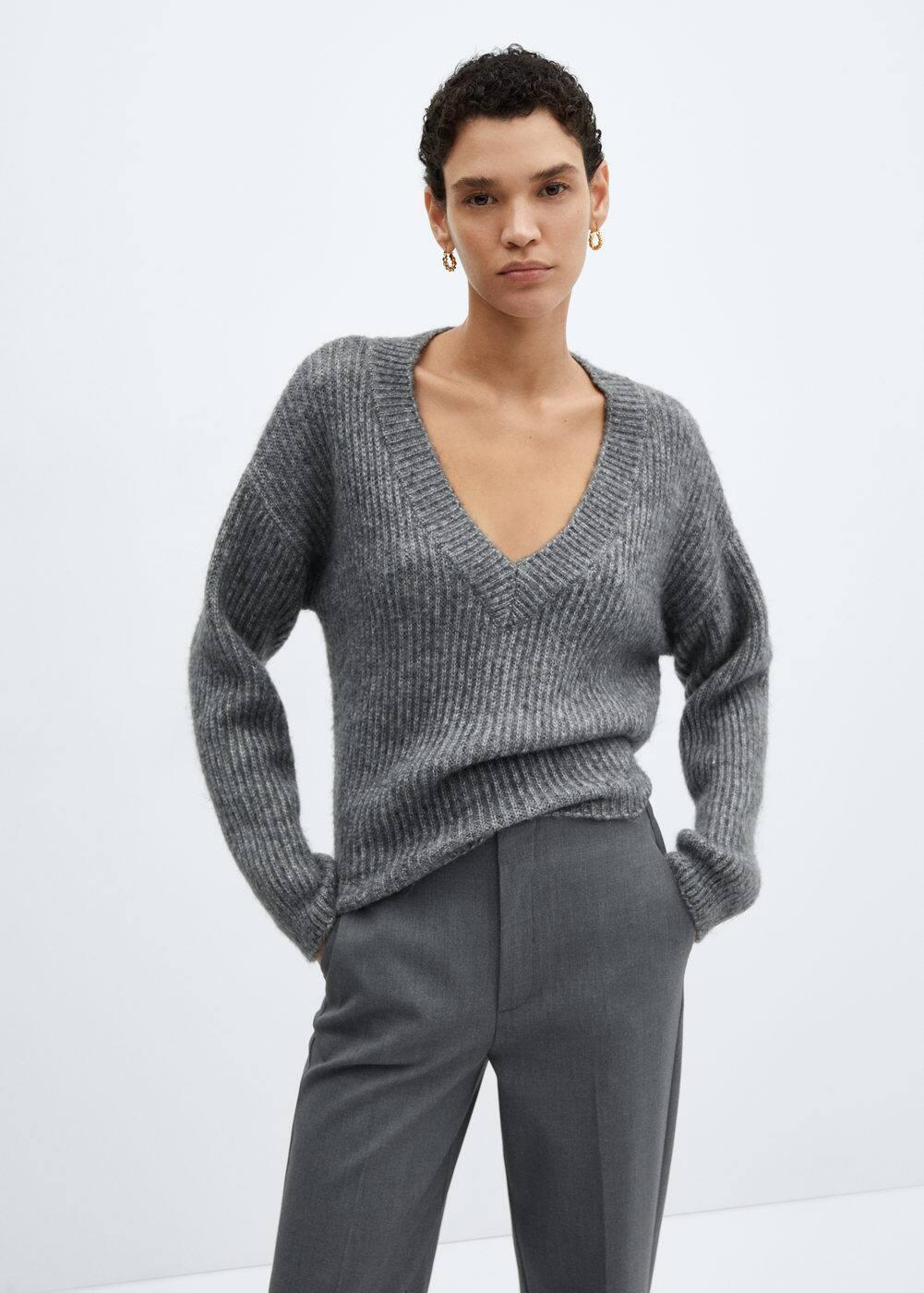 Mango zip side straight leg pants Product Image
