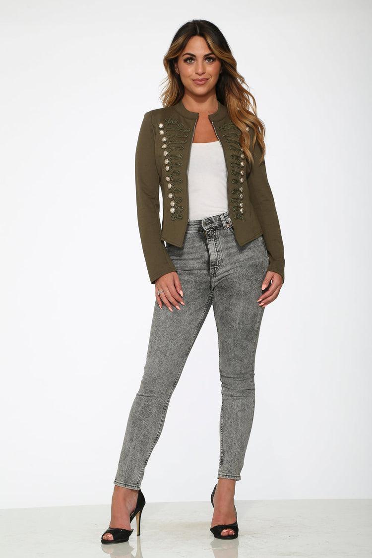 Olive Military Jacket Product Image