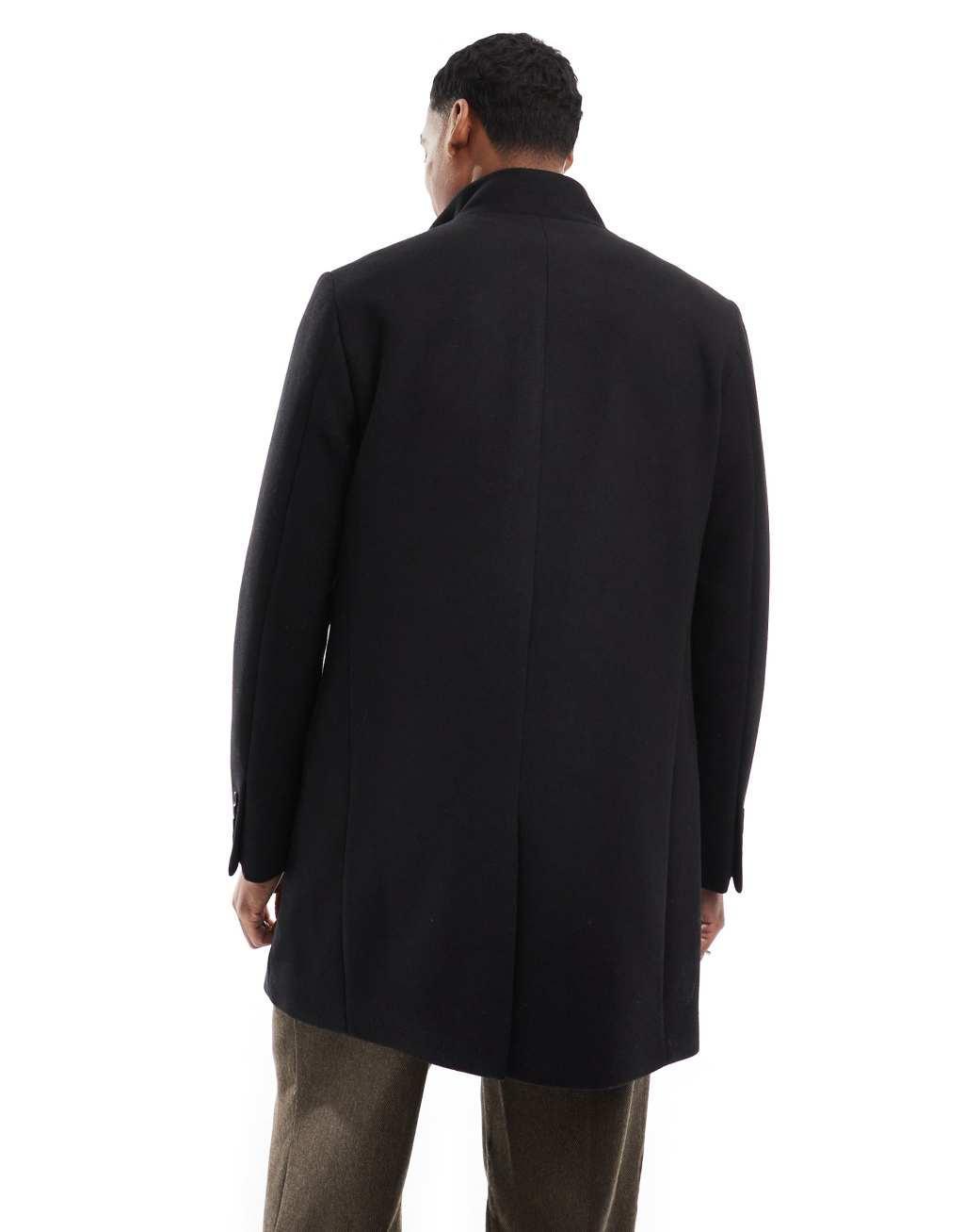 French Connection smart tailored coat in black  Product Image