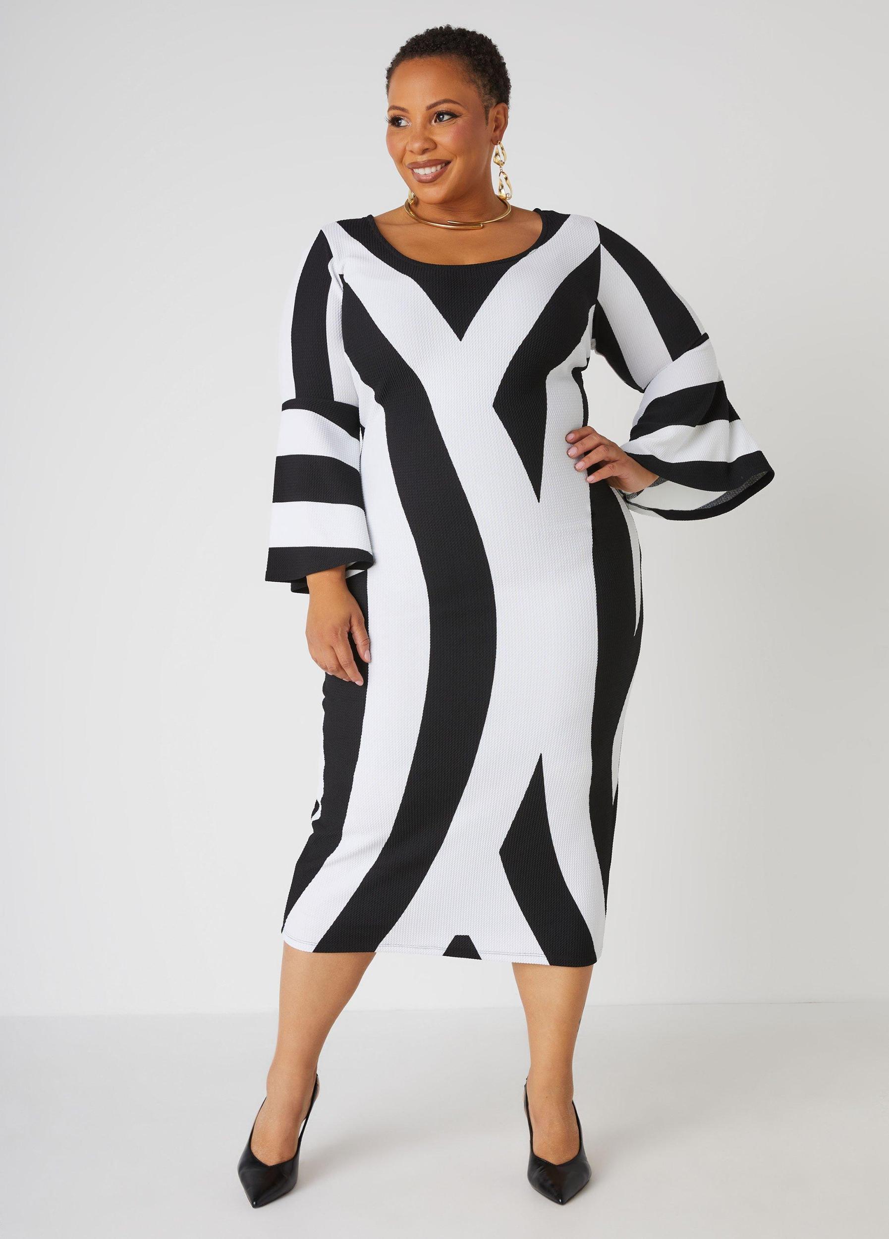 Striped Midaxi Sheath Dress Product Image