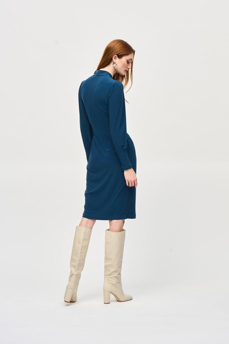 Silky Knit Draped Wrap dress Product Image
