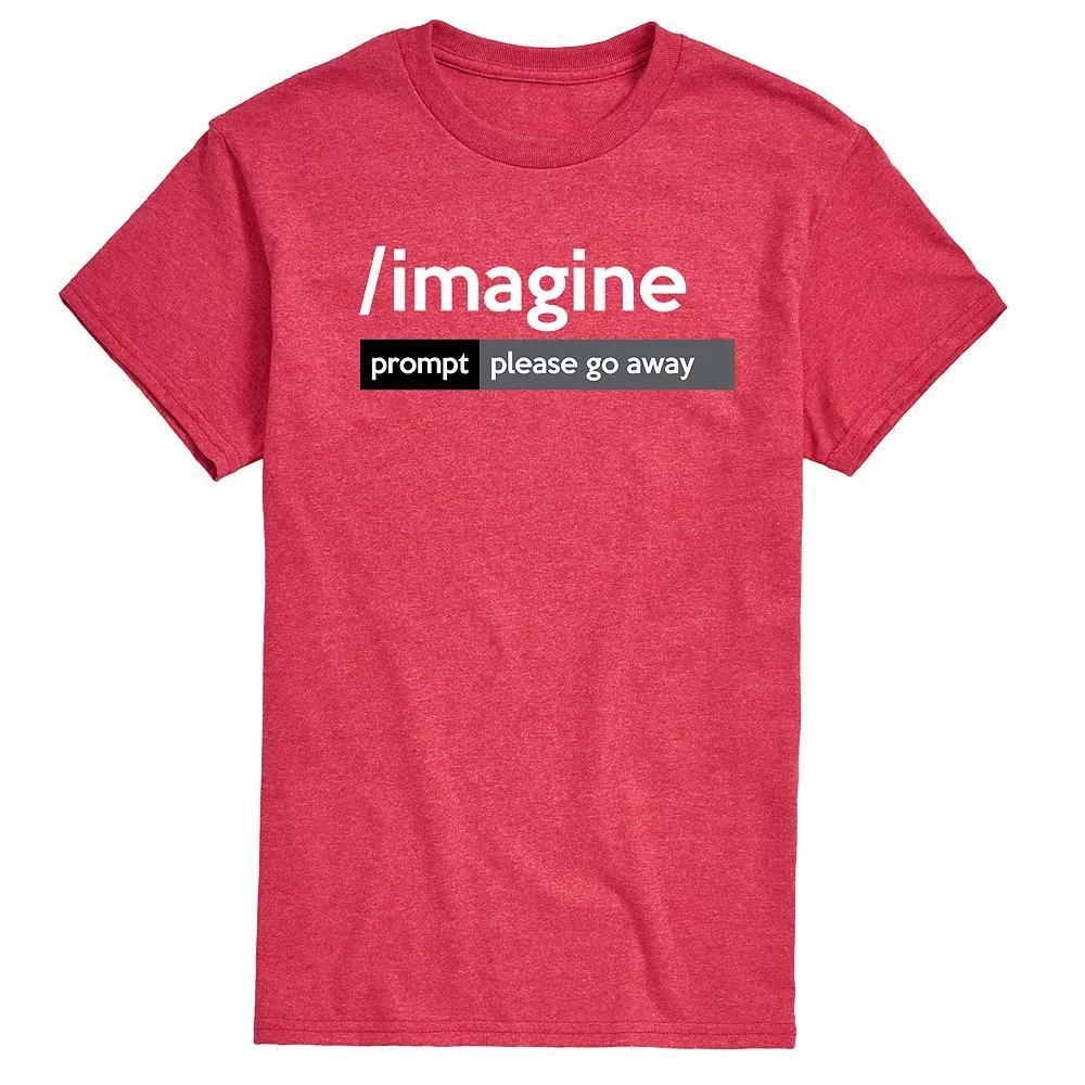 Mens AI Imagine Prompt Please Go Away Graphic Tee Product Image