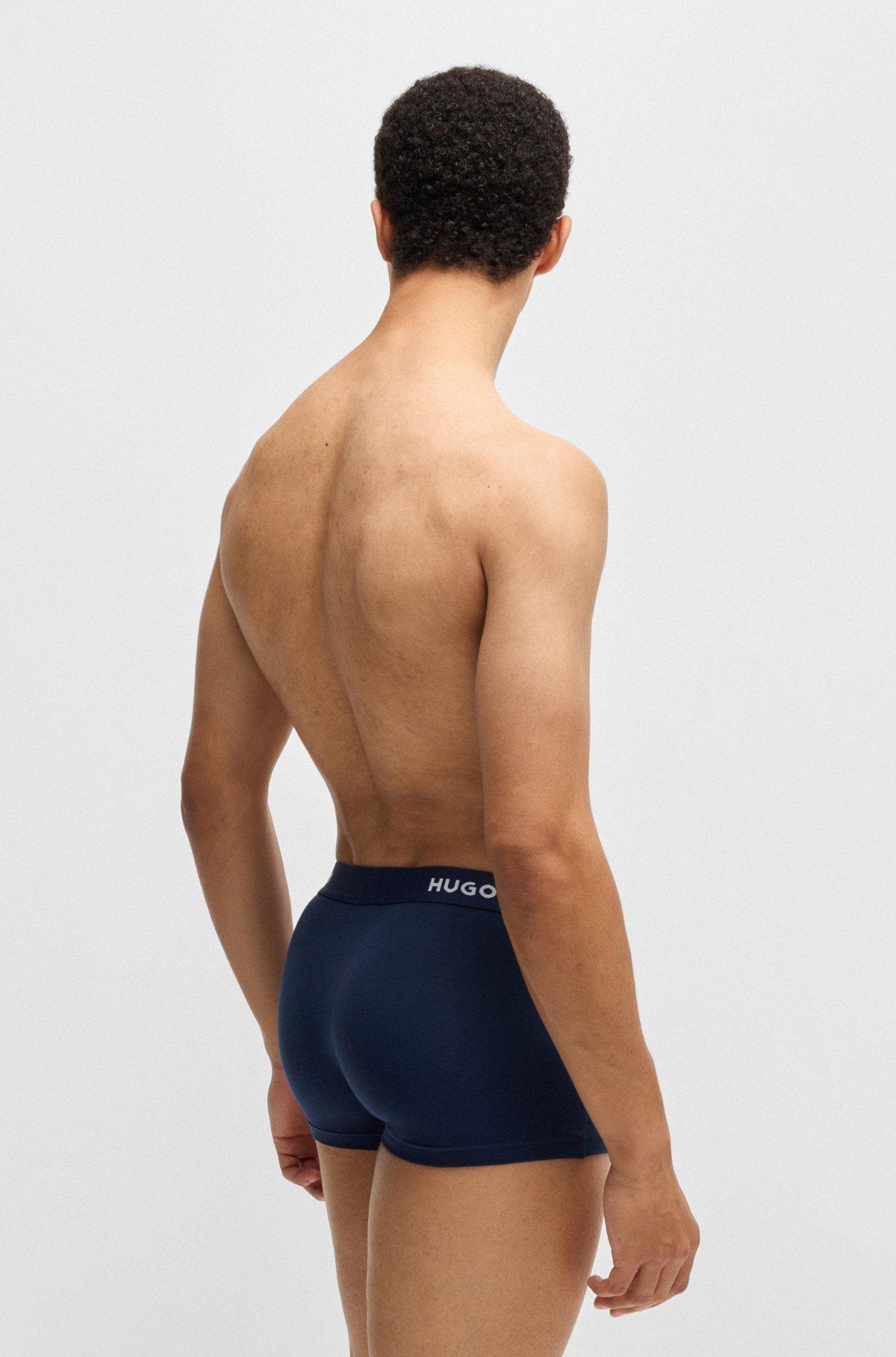 Three-pack of stretch-cotton trunks with logo waistbands Product Image