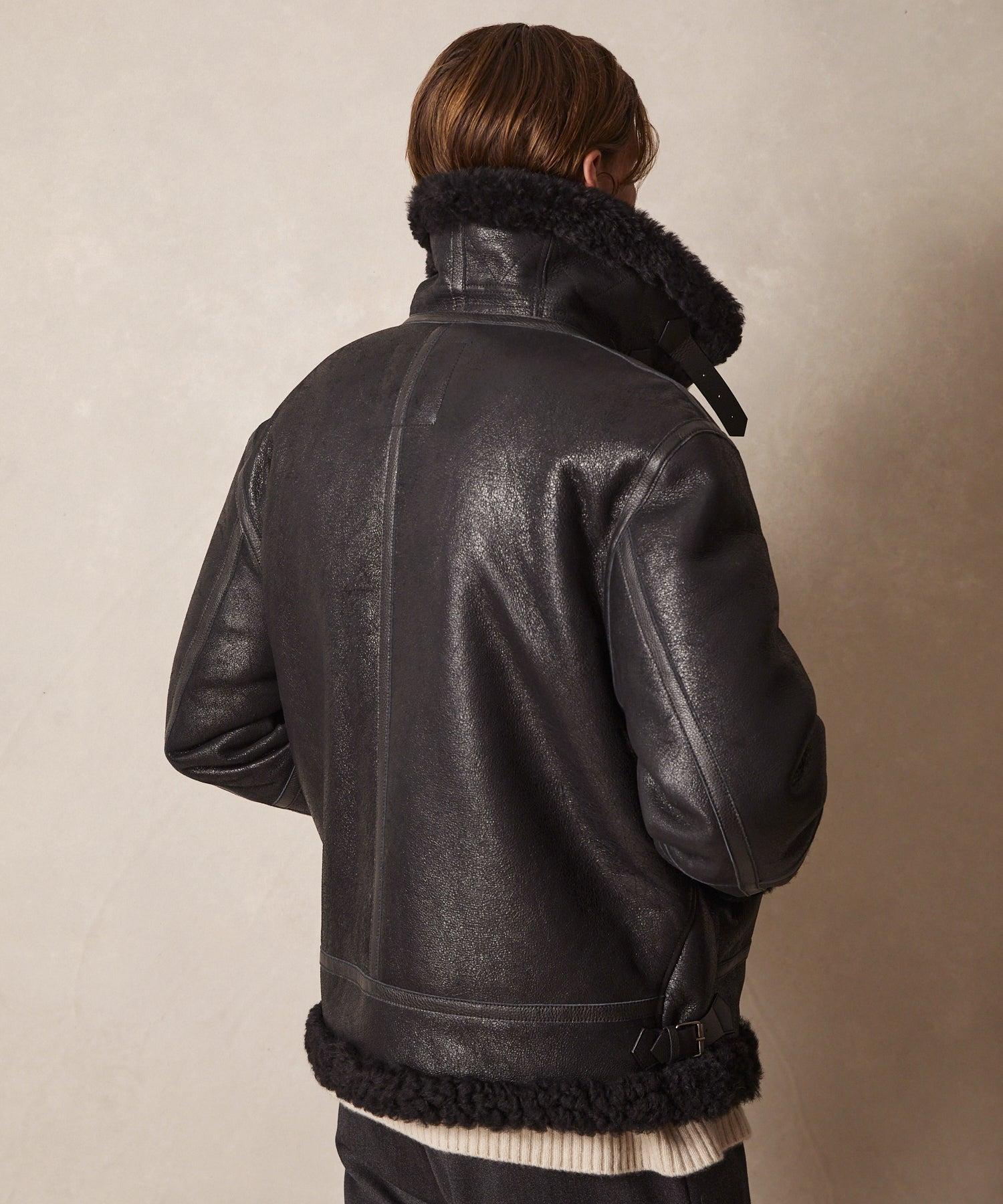Shearling Aviator in Black Product Image
