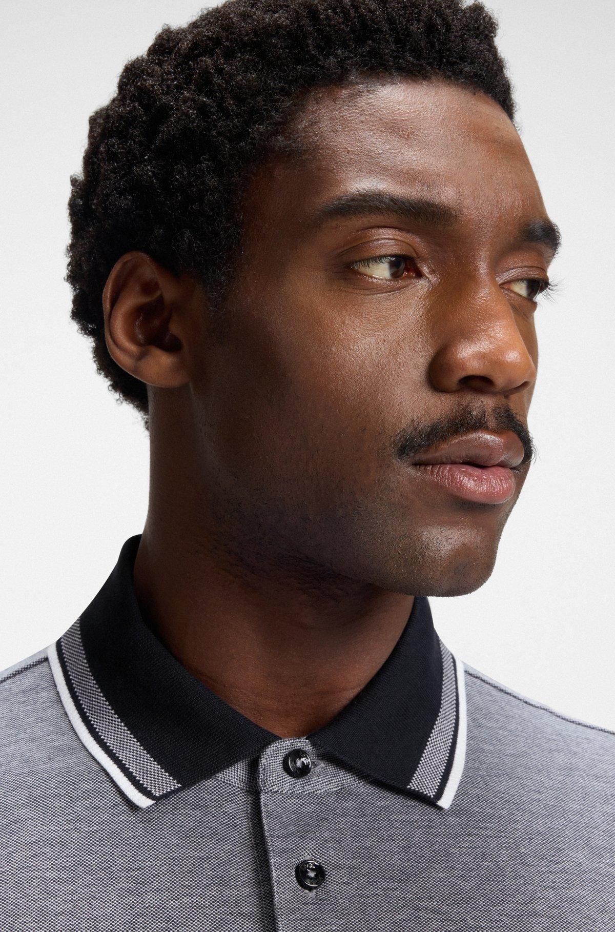 Oxford-cotton-piqué polo shirt with logo detail Product Image