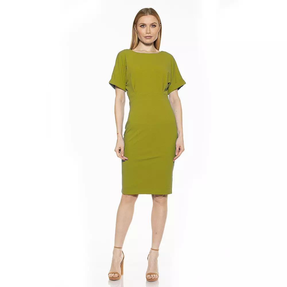 Women's ALEXIA ADMOR Jacqueline Dolman Sheath Dress, Size: XS, Brown Product Image