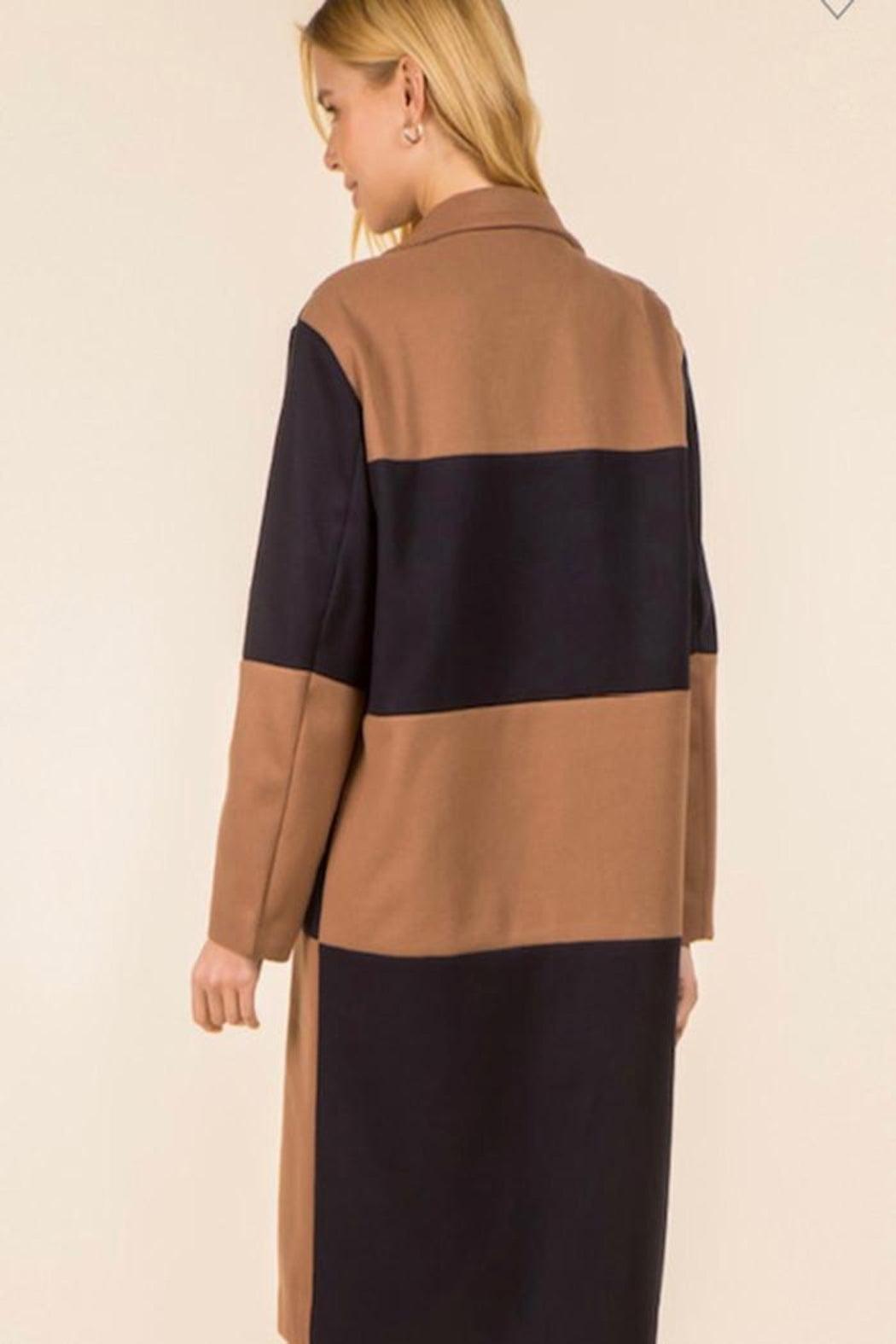 Color Block Coat Product Image