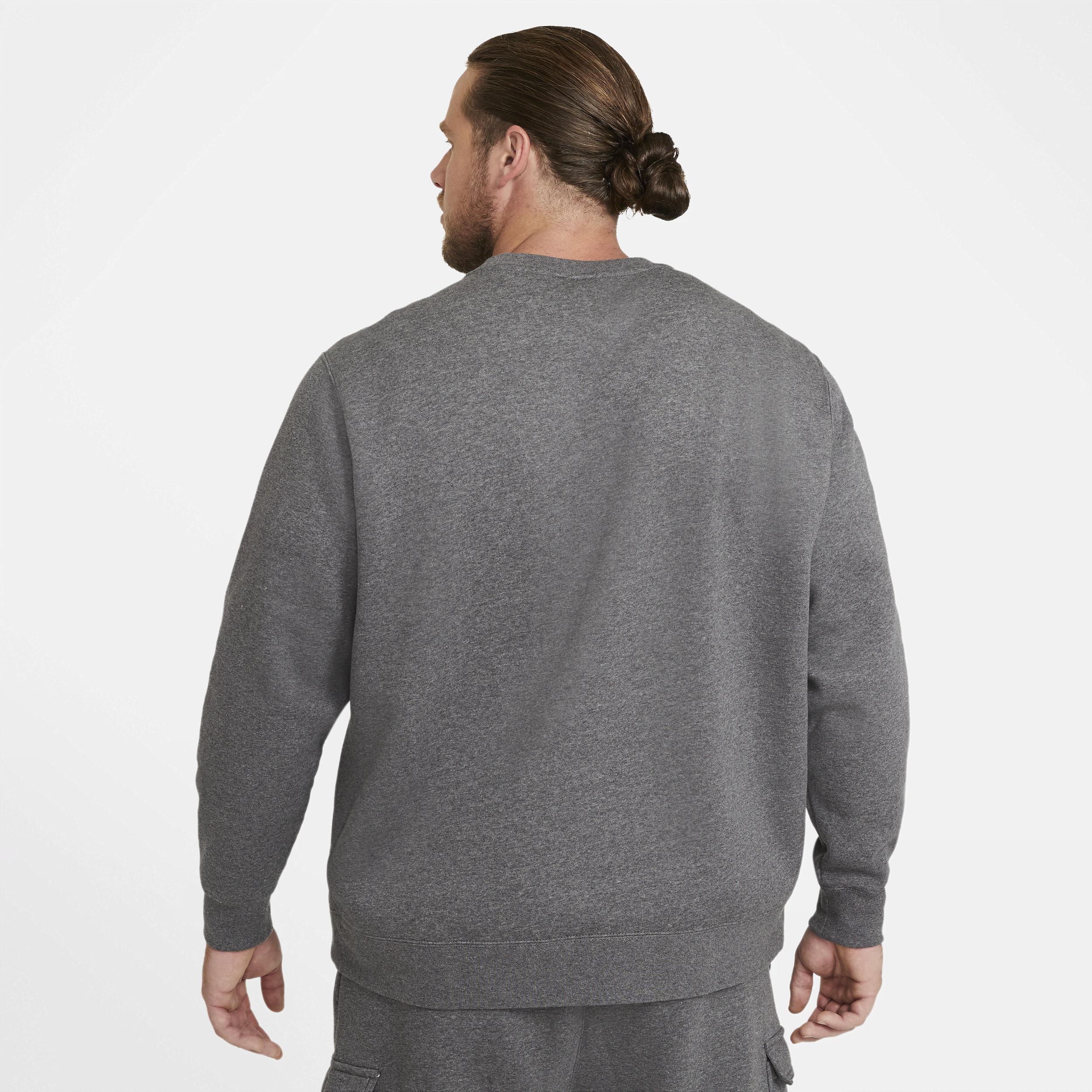 Men's Nike Club Fleece Crew, Size: Large, Dark Gray Grey Product Image