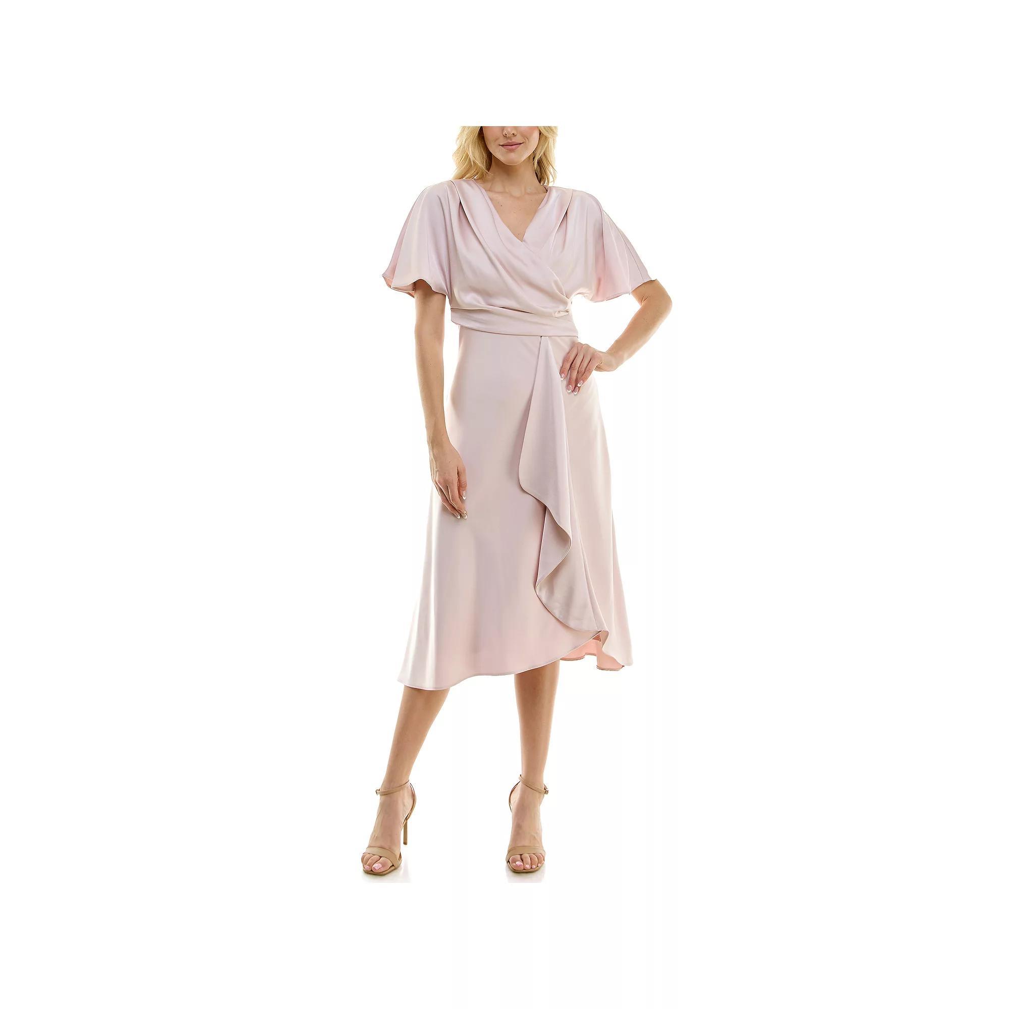 Women's Taylor Dolman Sleeve Bias Cut Midi Dress, Size: 6, Candy Pink Product Image