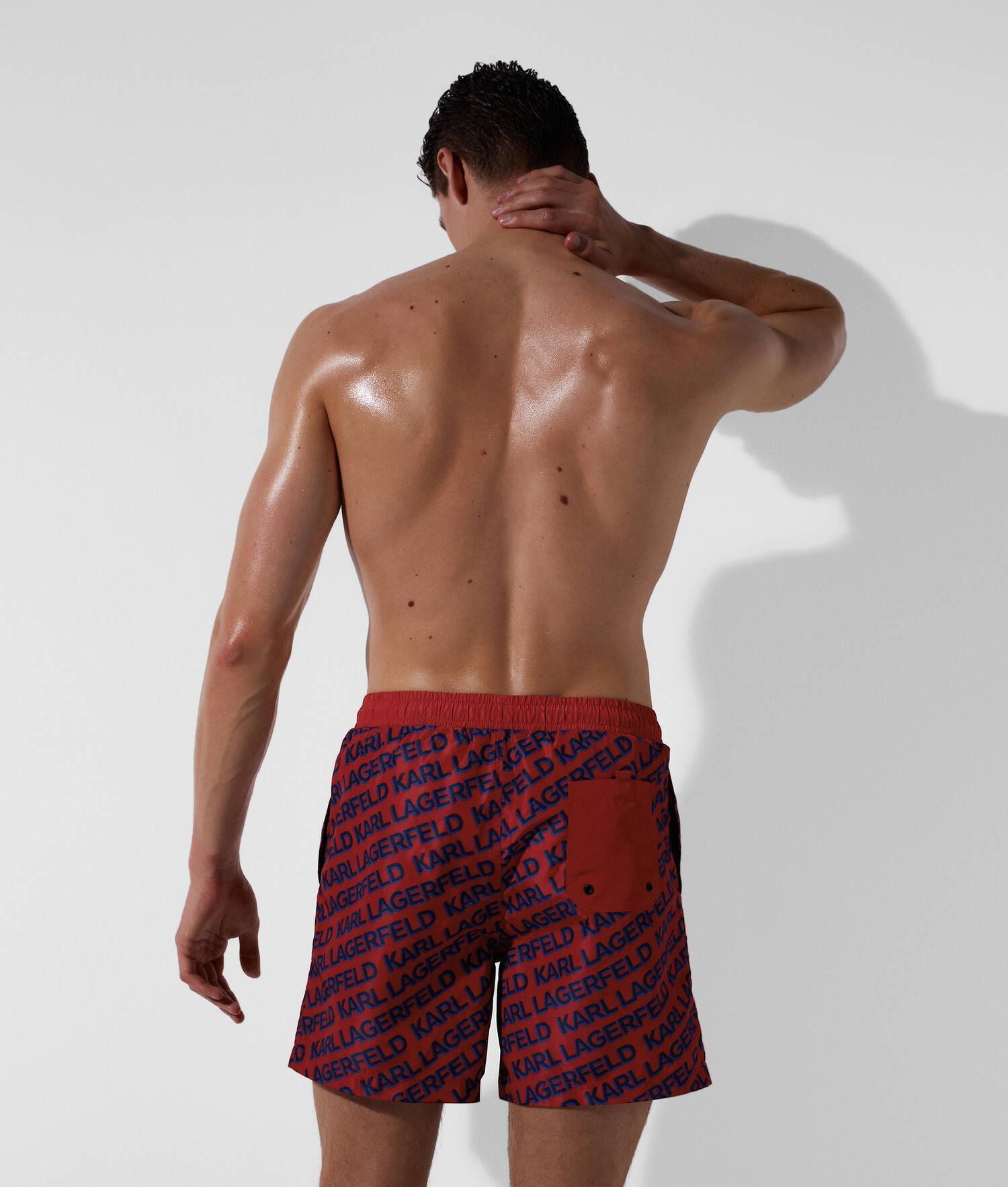 RUE ST-GUILLAUME DIAGONAL KARL LOGO BOARD SHORTS Product Image