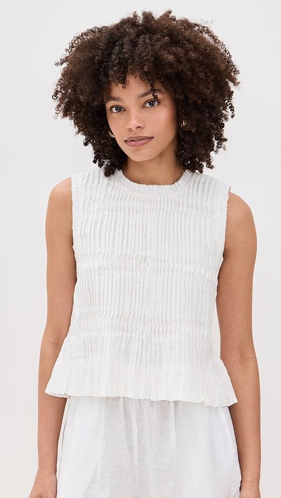Sea Zora Solid Tank Top with Bubble Hem | Shopbop Product Image