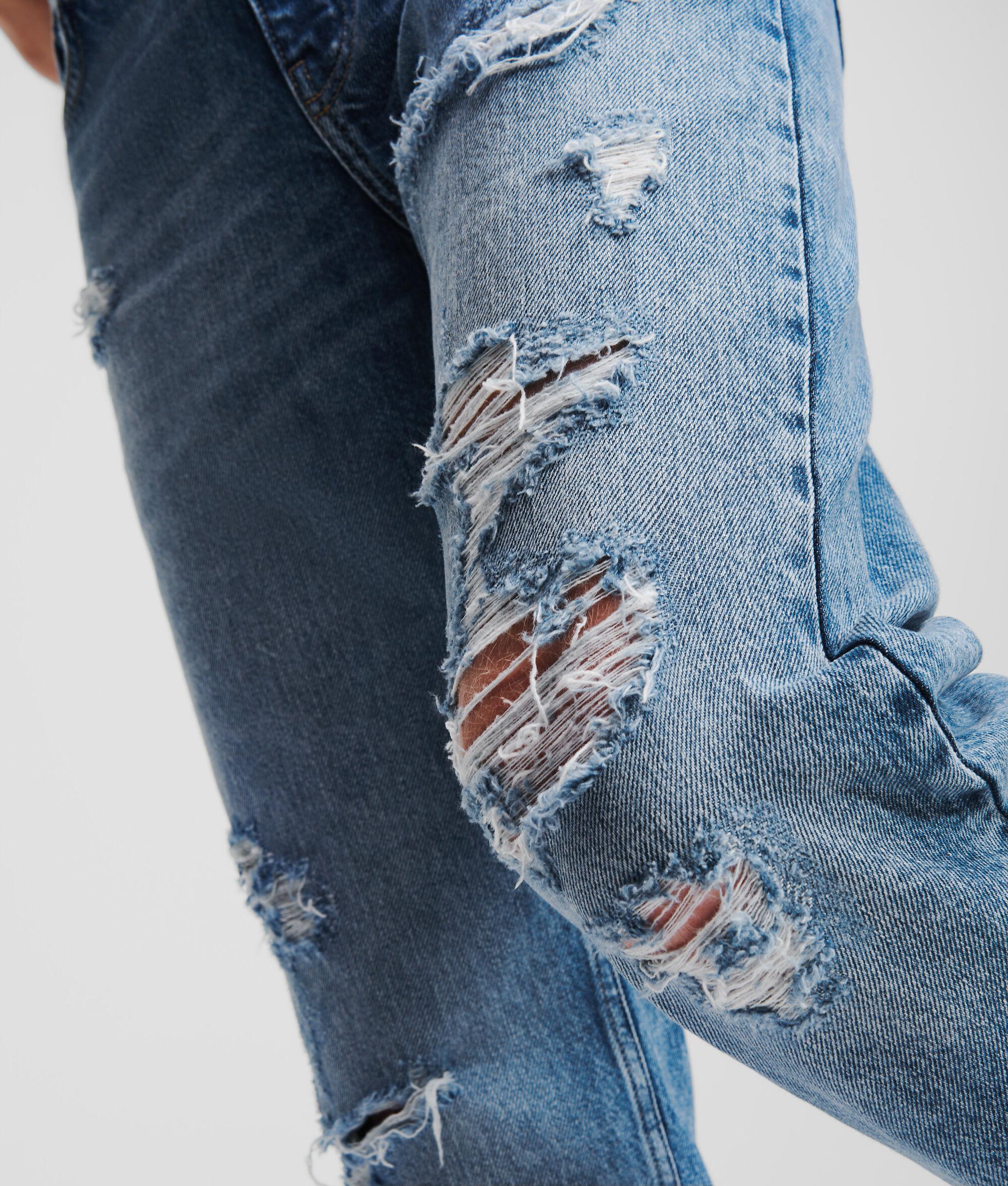 DISTRESSED STRAIGHT JEANS Product Image