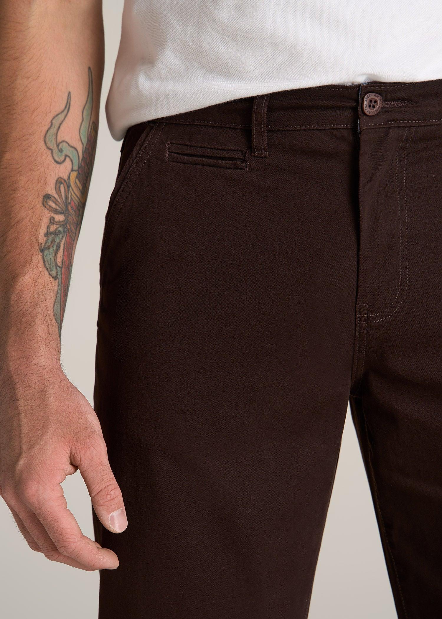 Mason RELAXED Chinos for Tall Men in Chocolate Product Image