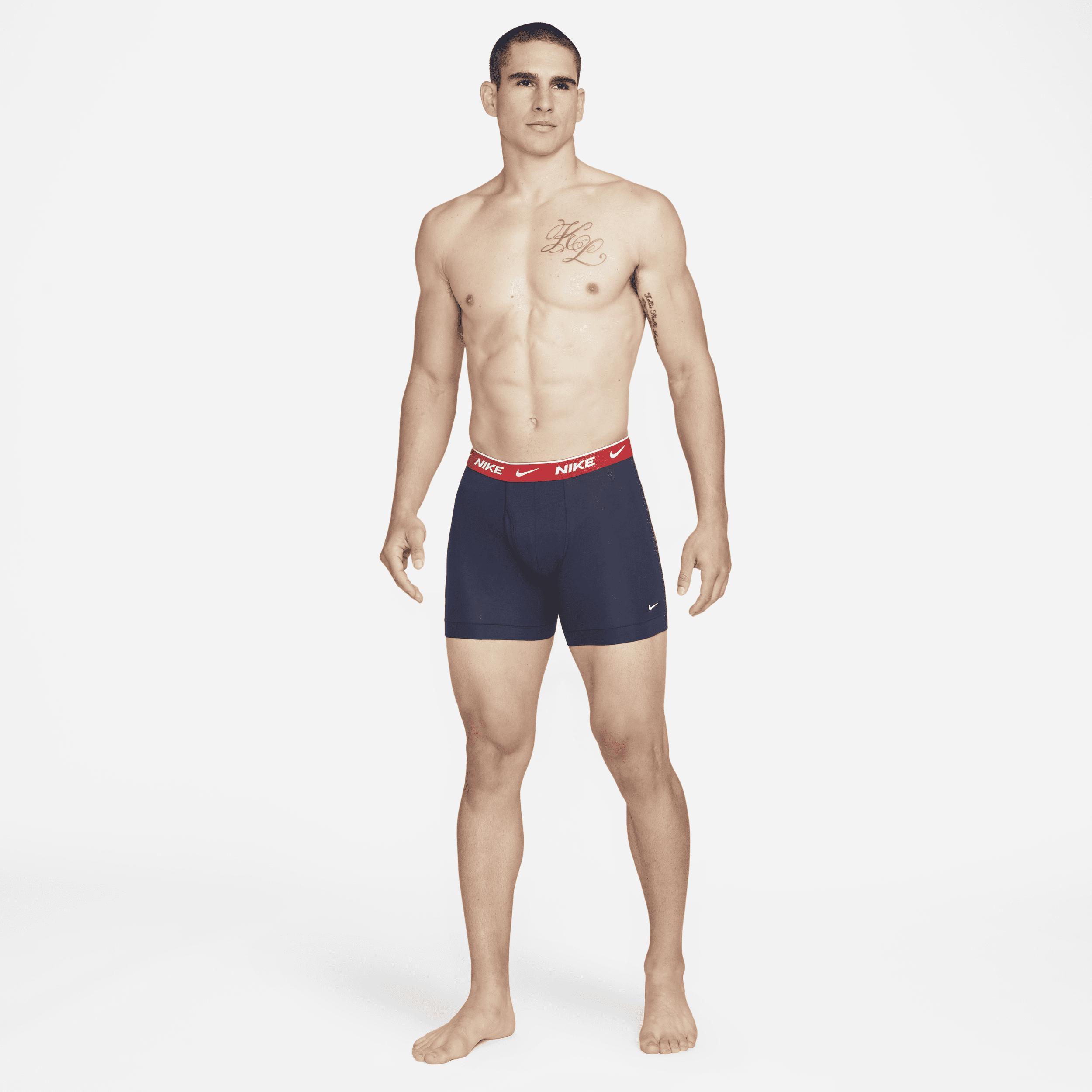 Men's Nike Dri-FIT Essential 3-pack Stretch Boxer Briefs, Size: Small, Obsidian Cool Grey Rd Product Image