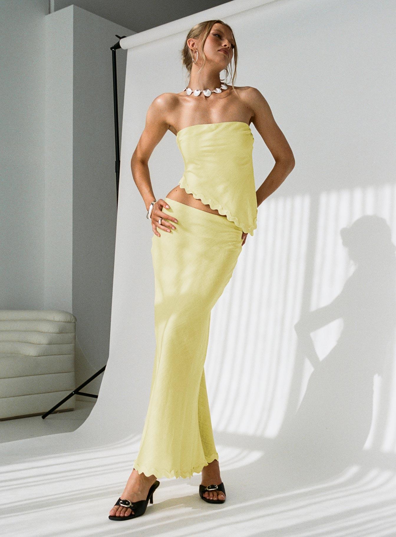 Sunburst Strapless Top Yellow Product Image
