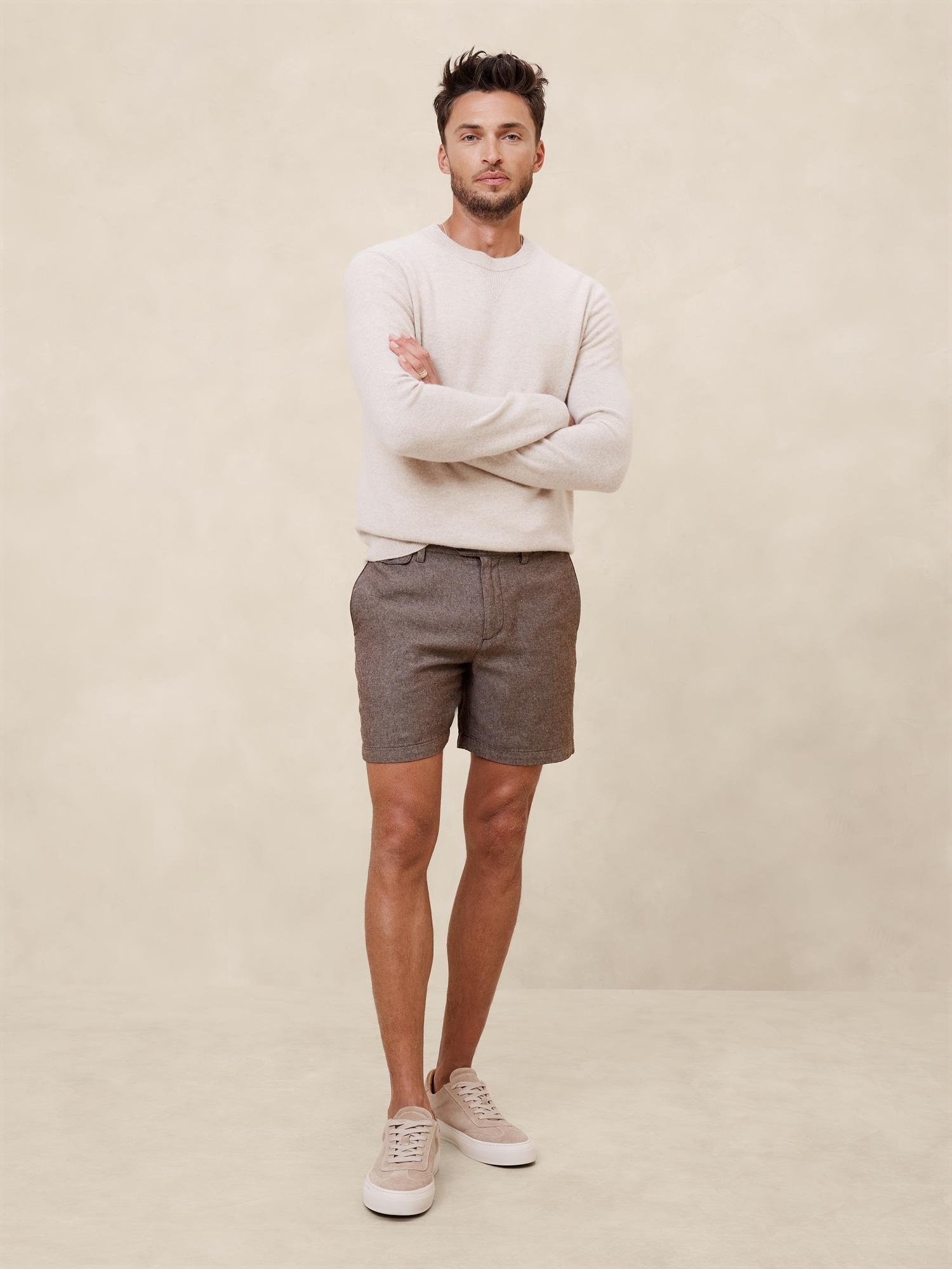 7" Linen-Blend Short Product Image