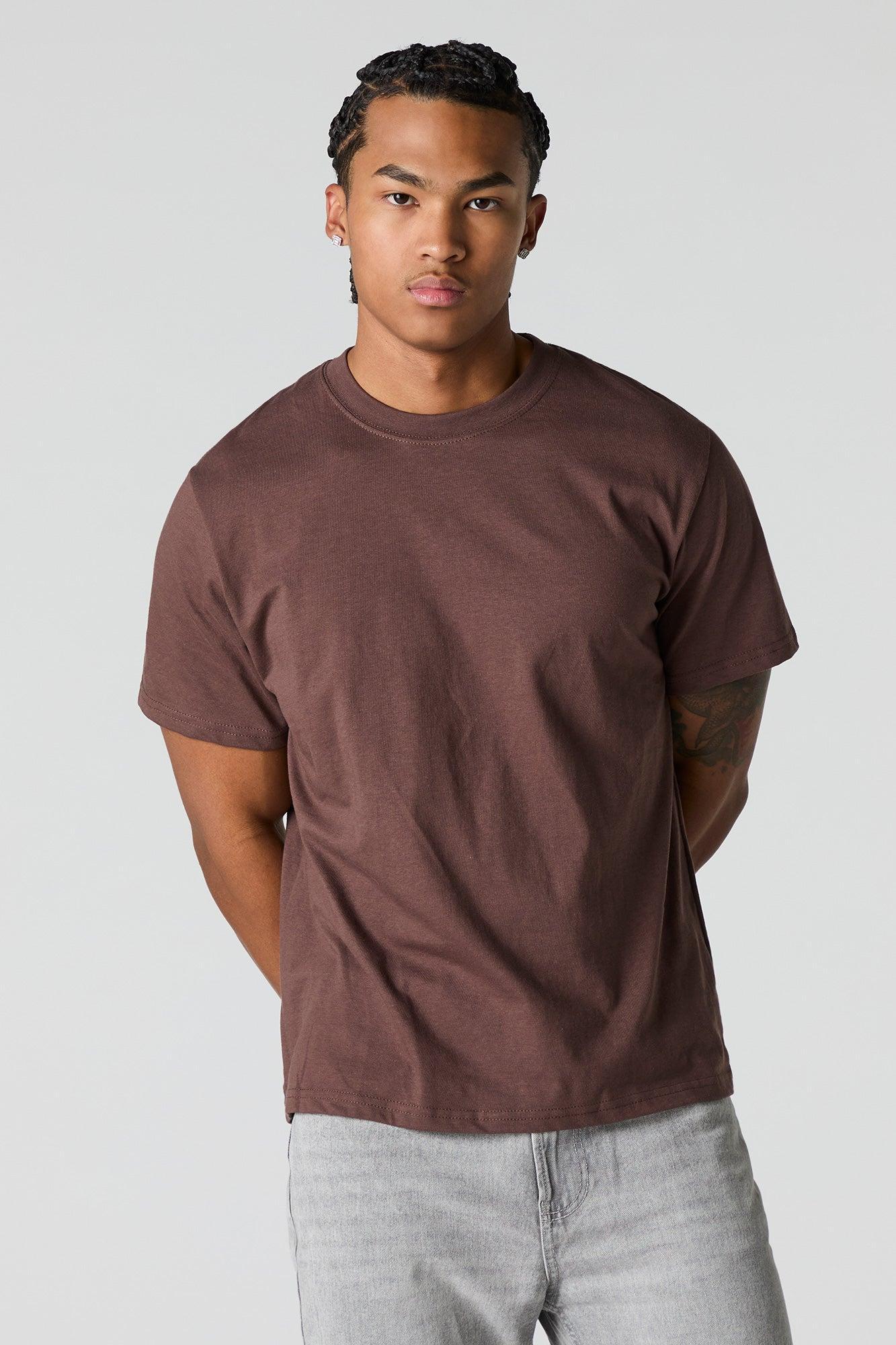 Solid Crewneck T-Shirt Male Product Image
