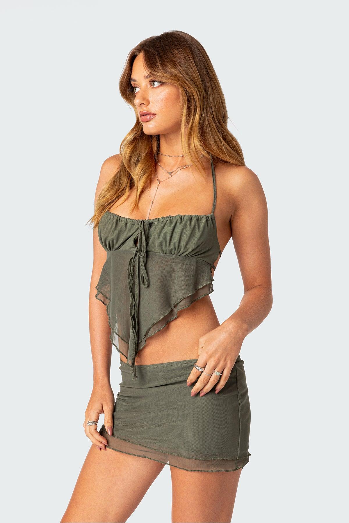 Ariyah Mesh Mini Skirt Product Image