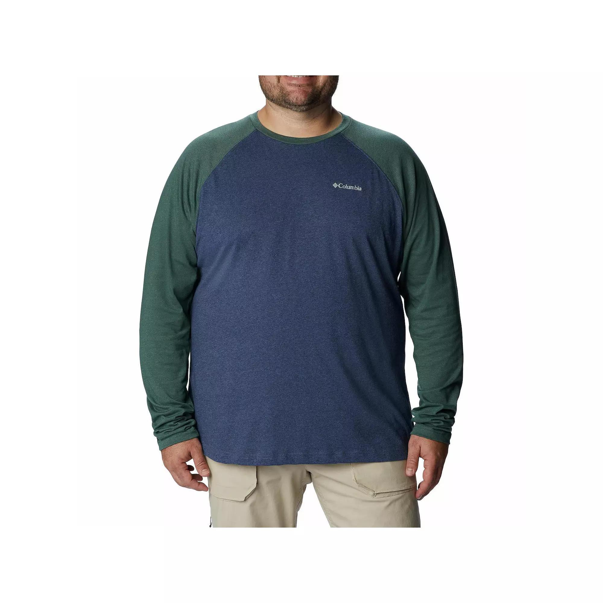 Big & Tall Columbia Thistletown Hills Raglan Tee, Mens Spruce Grey Product Image