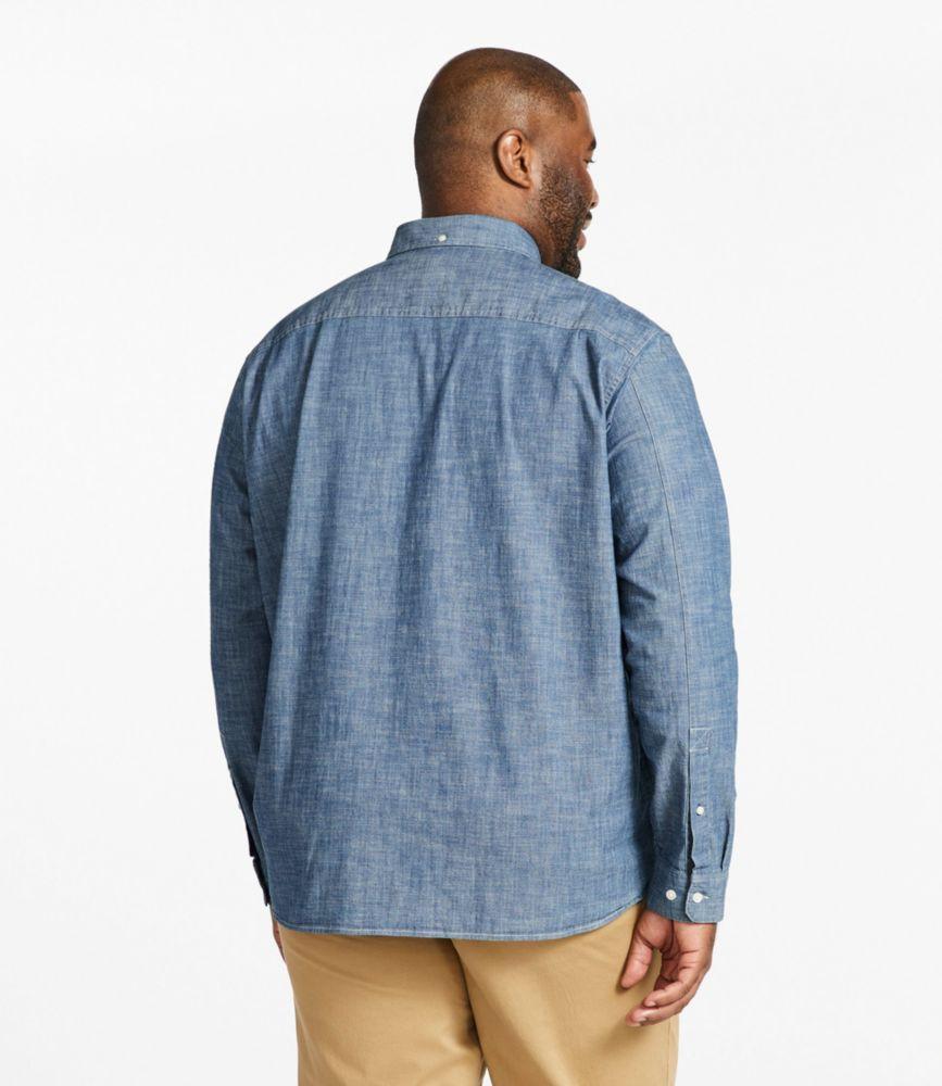 
                            Men's Comfort Stretch® Chambray Shirt, Traditional Untucked Fit, Long-Sleeve
                         Product Image