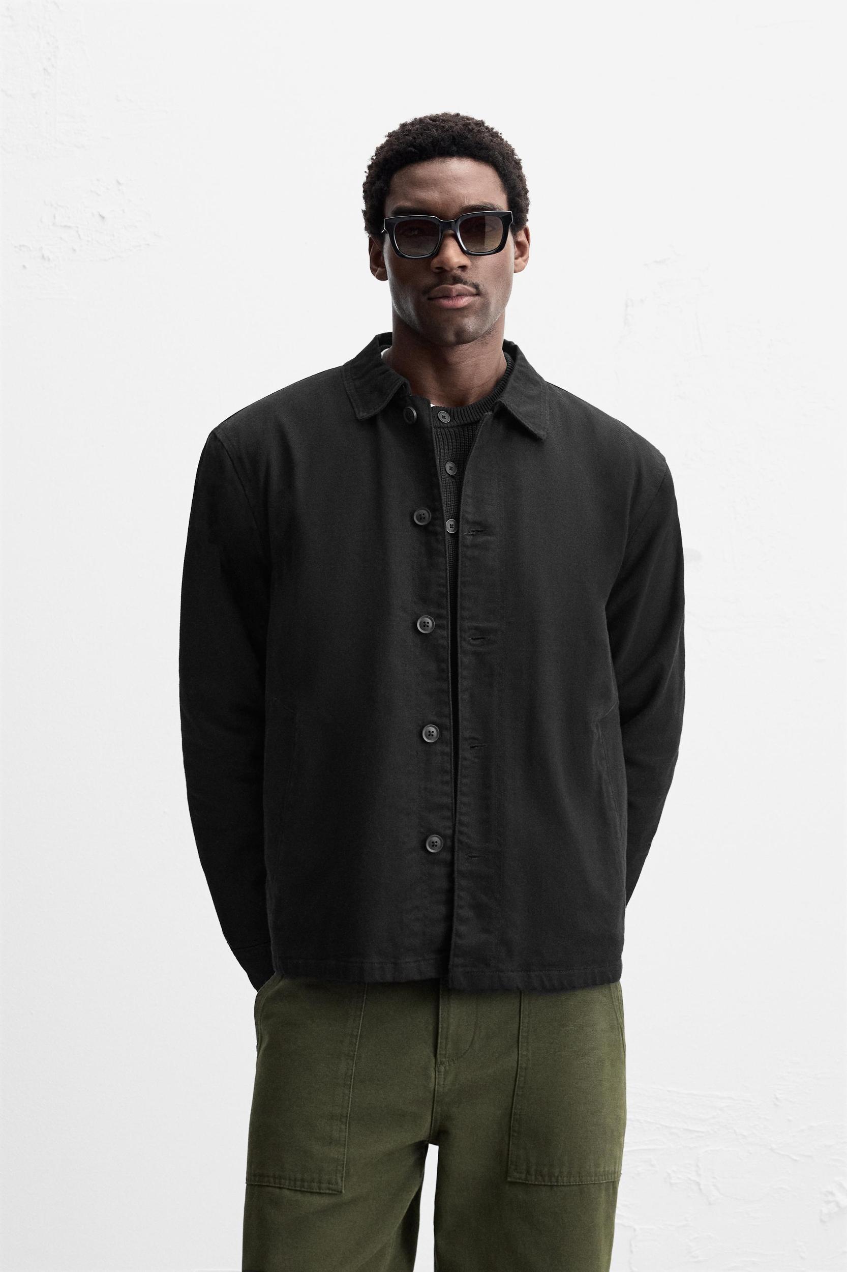 TEXTURED WEAVE OVERSHIRT Product Image