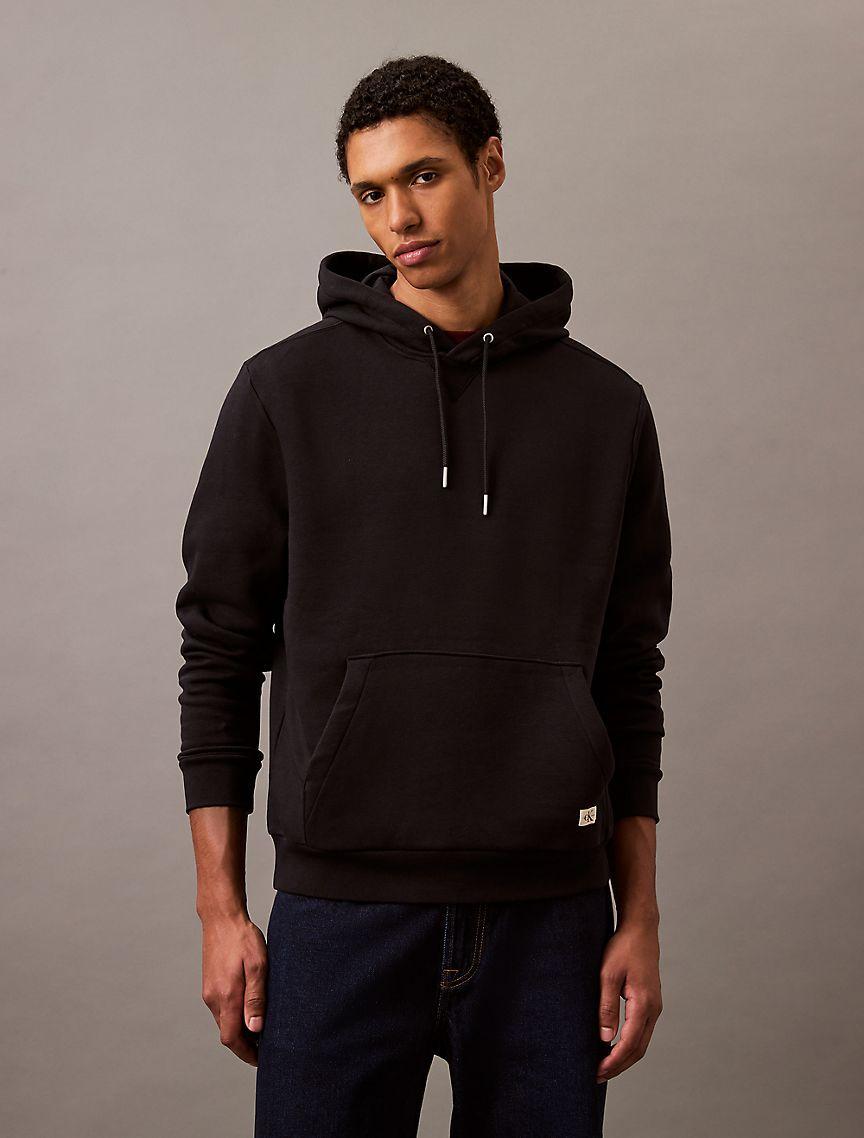 Monogram Logo Patch Fleece Hoodie Product Image