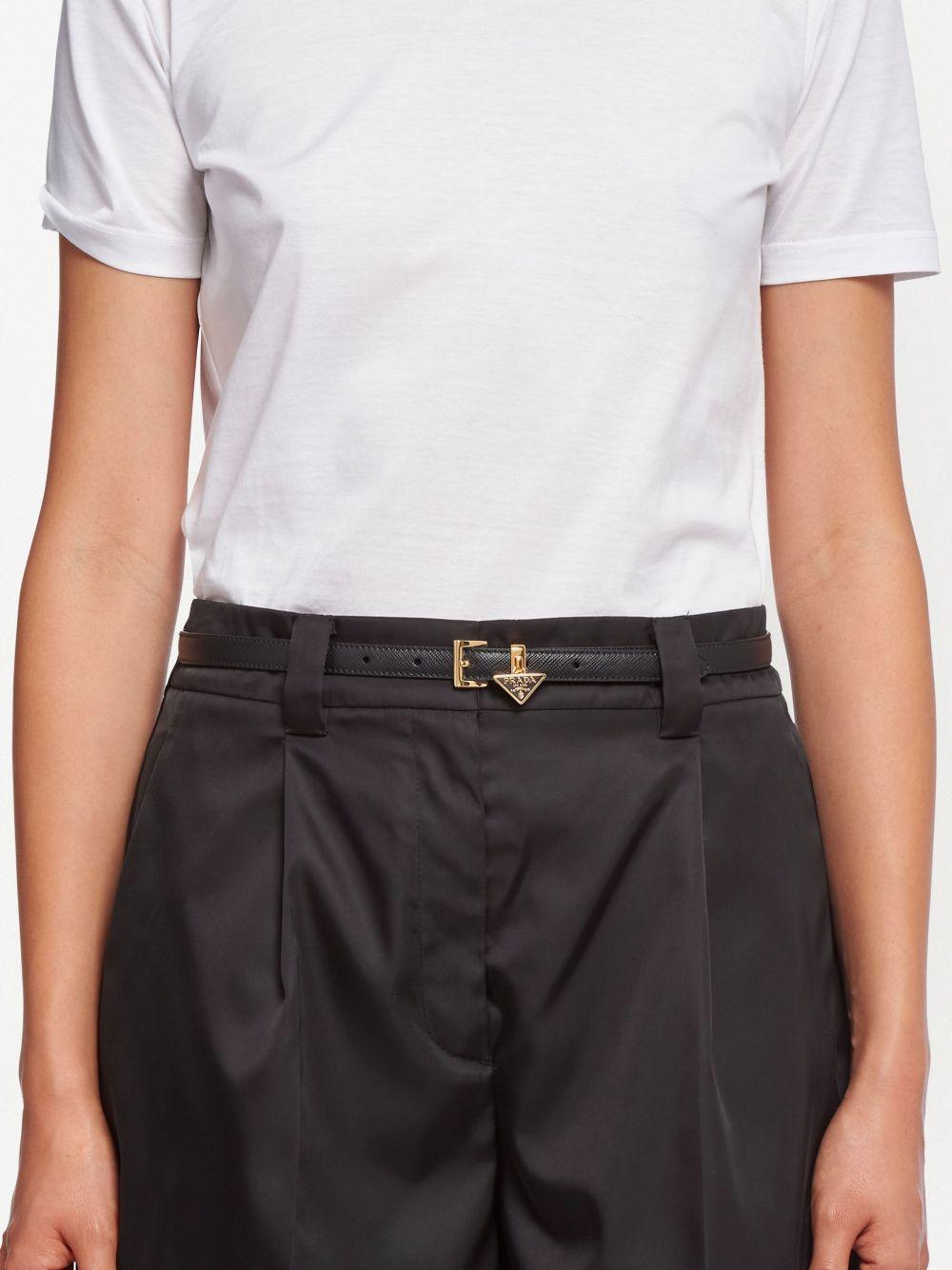 triangle-logo leather belt Product Image