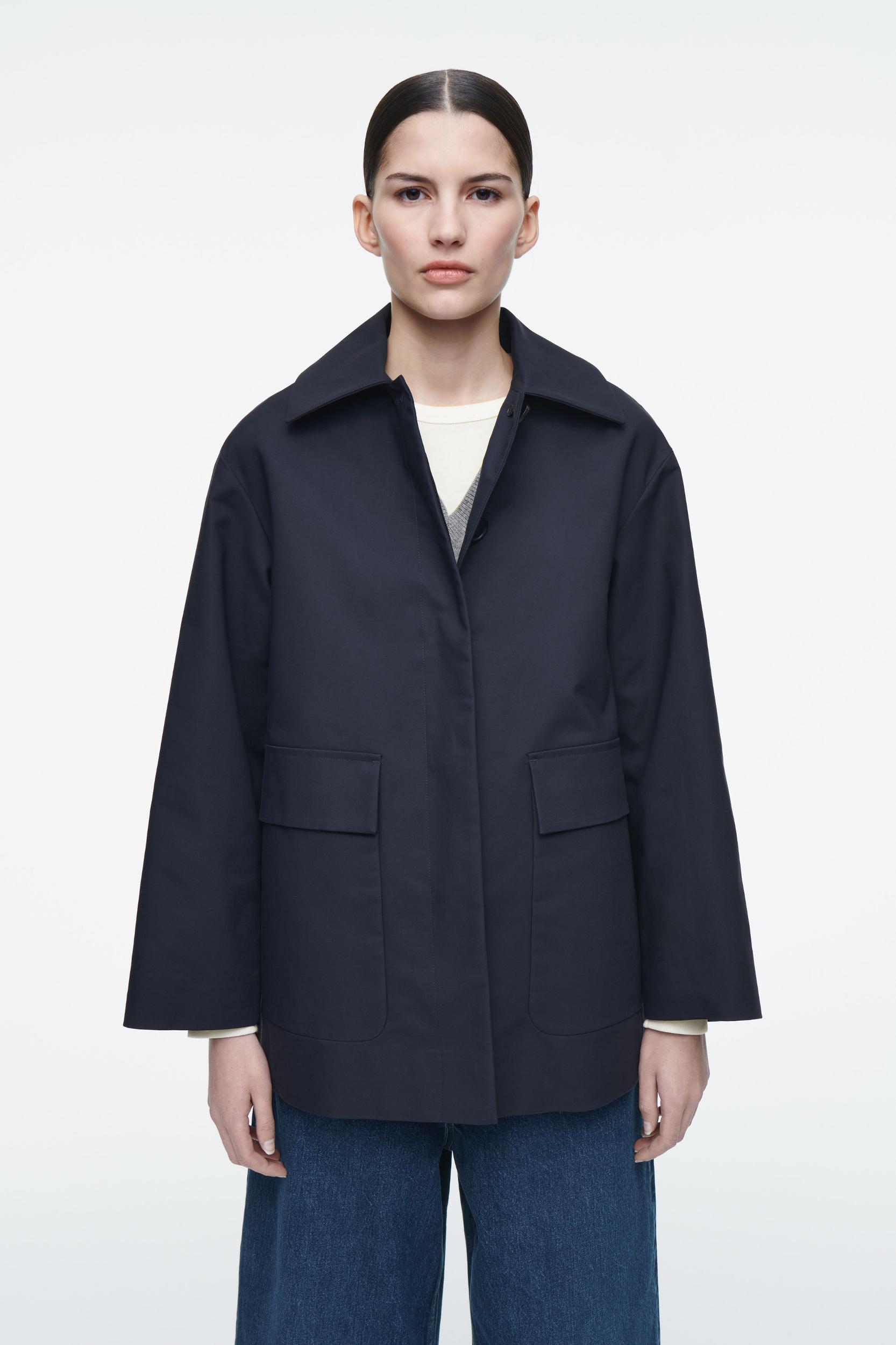 COLLARED COTTON CAR JACKET Product Image