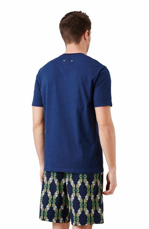 Vilebrequin Men's Jersey Organic Cotton Solid T-Shirt in Bleu Marine at Nordstrom, Size Medium Product Image