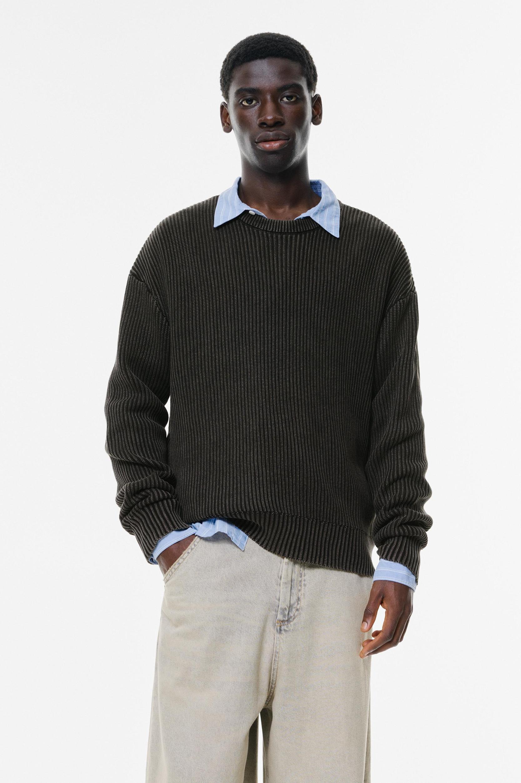 Acid wash knit jumper Product Image
