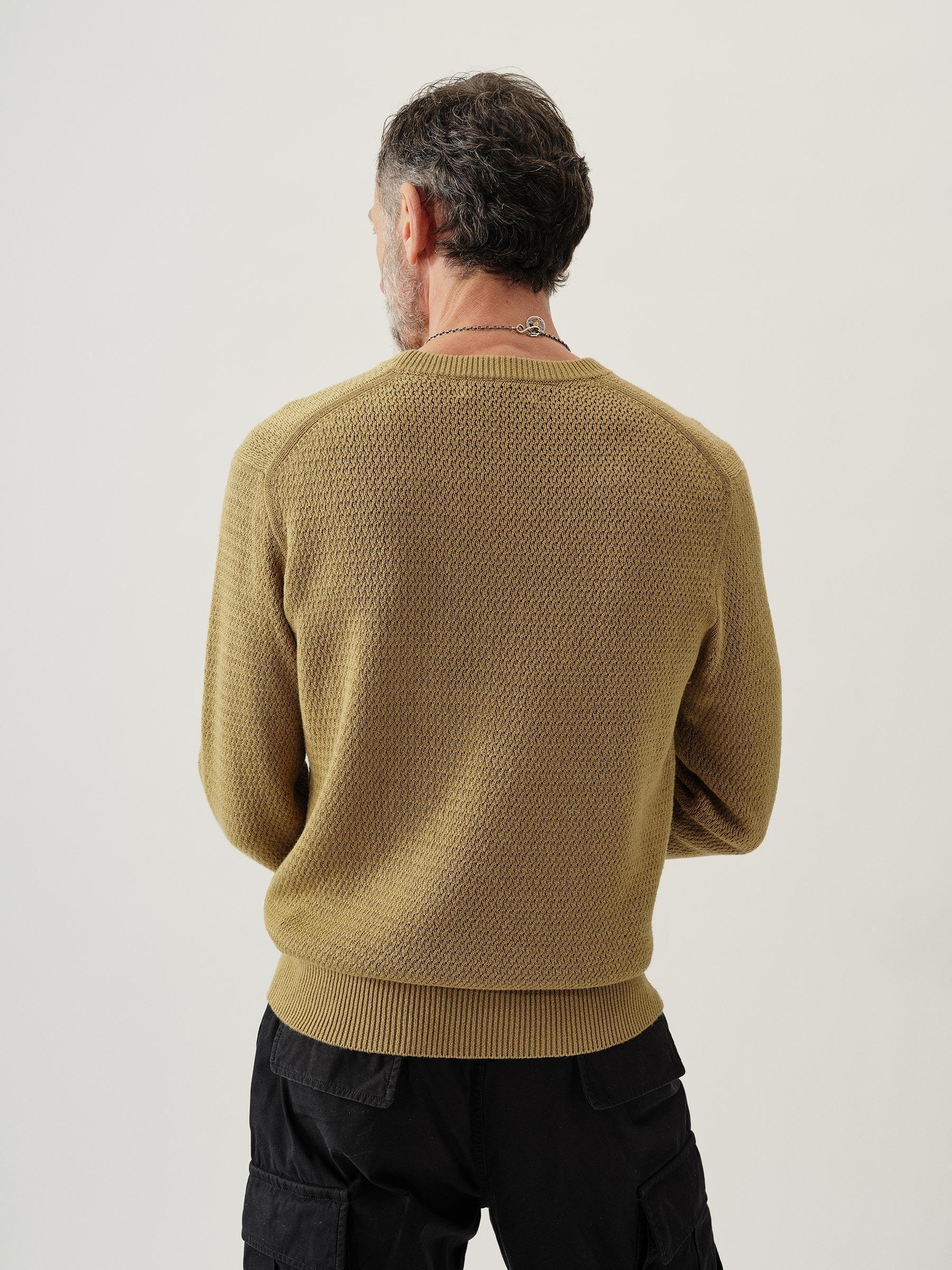 Golden Khaki Rope-Knit Yuma Hemp Crew Product Image