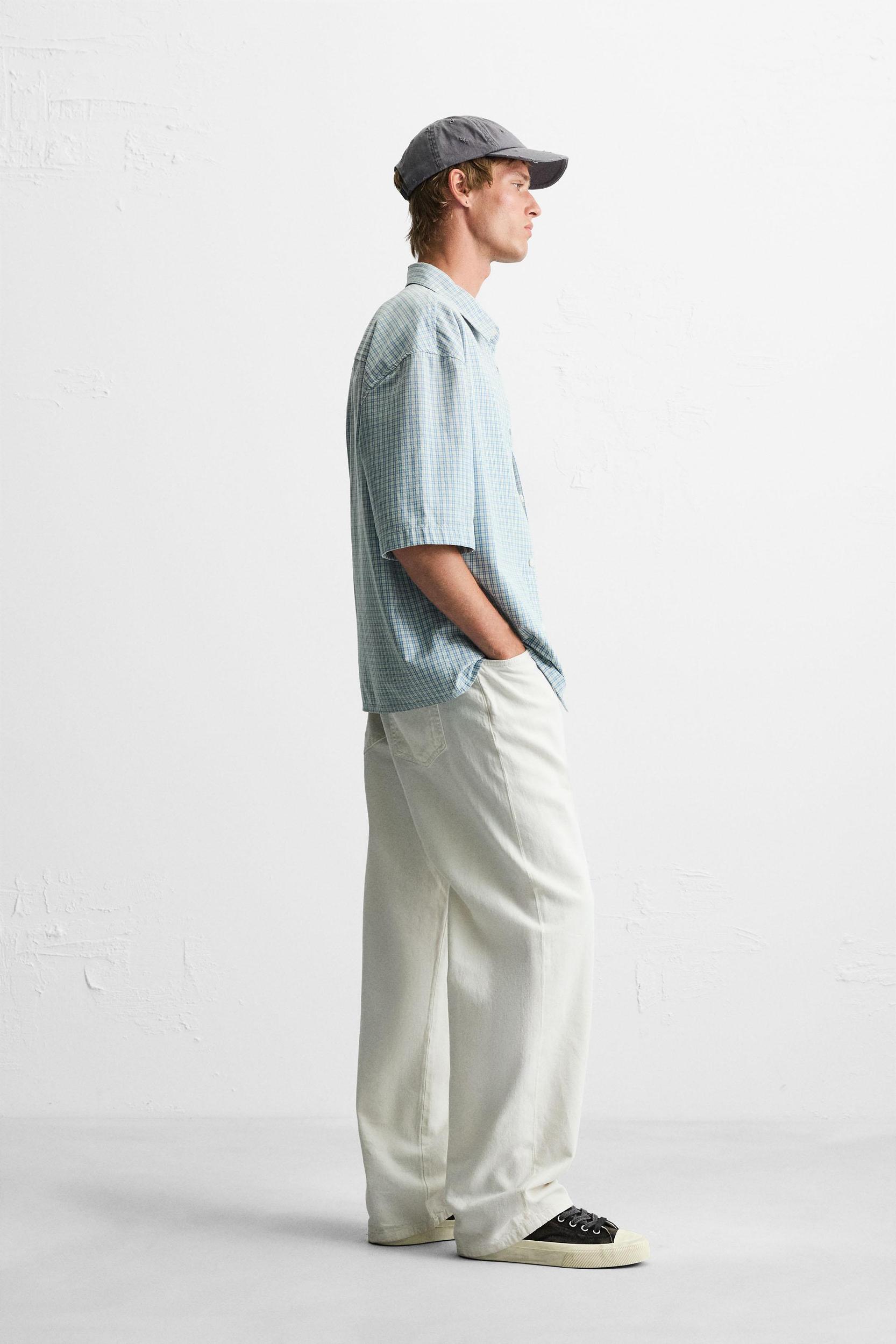 RELAXED FIT PLAID SHIRT Product Image