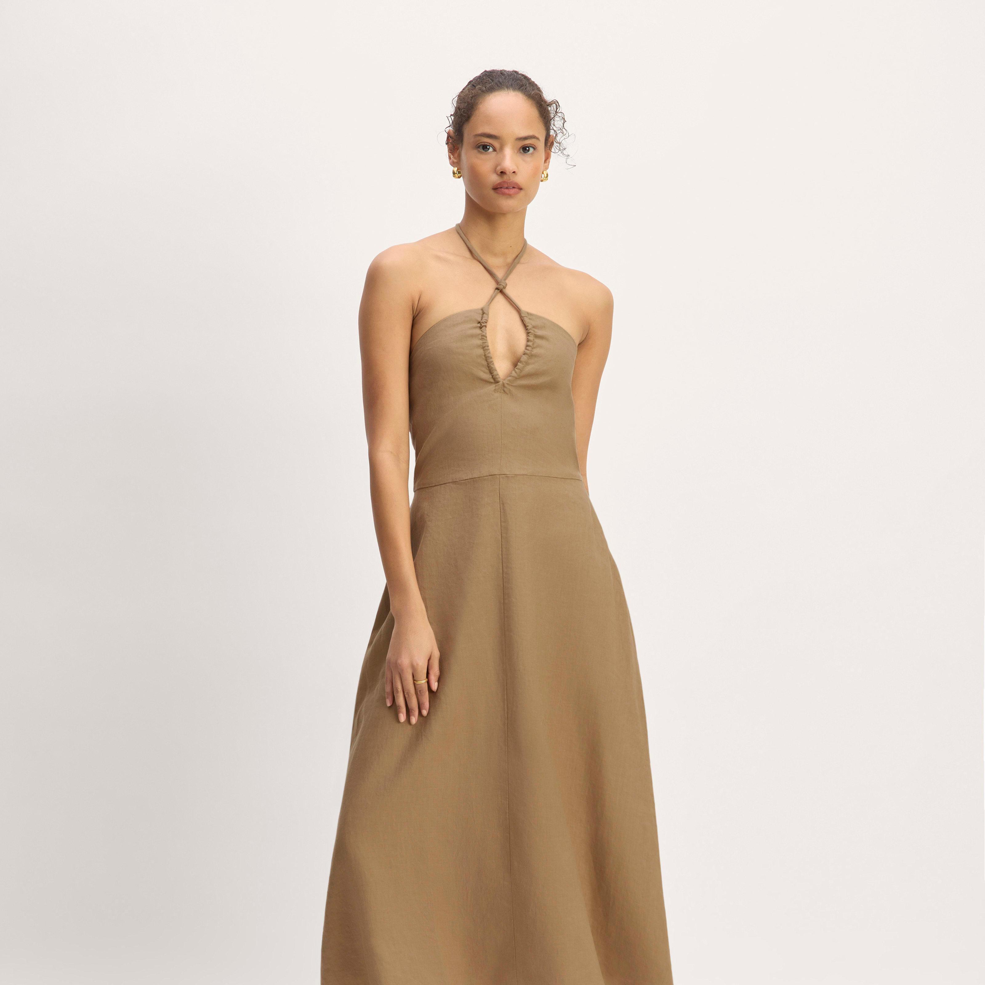 The Linen Halter-Neck Dress Product Image