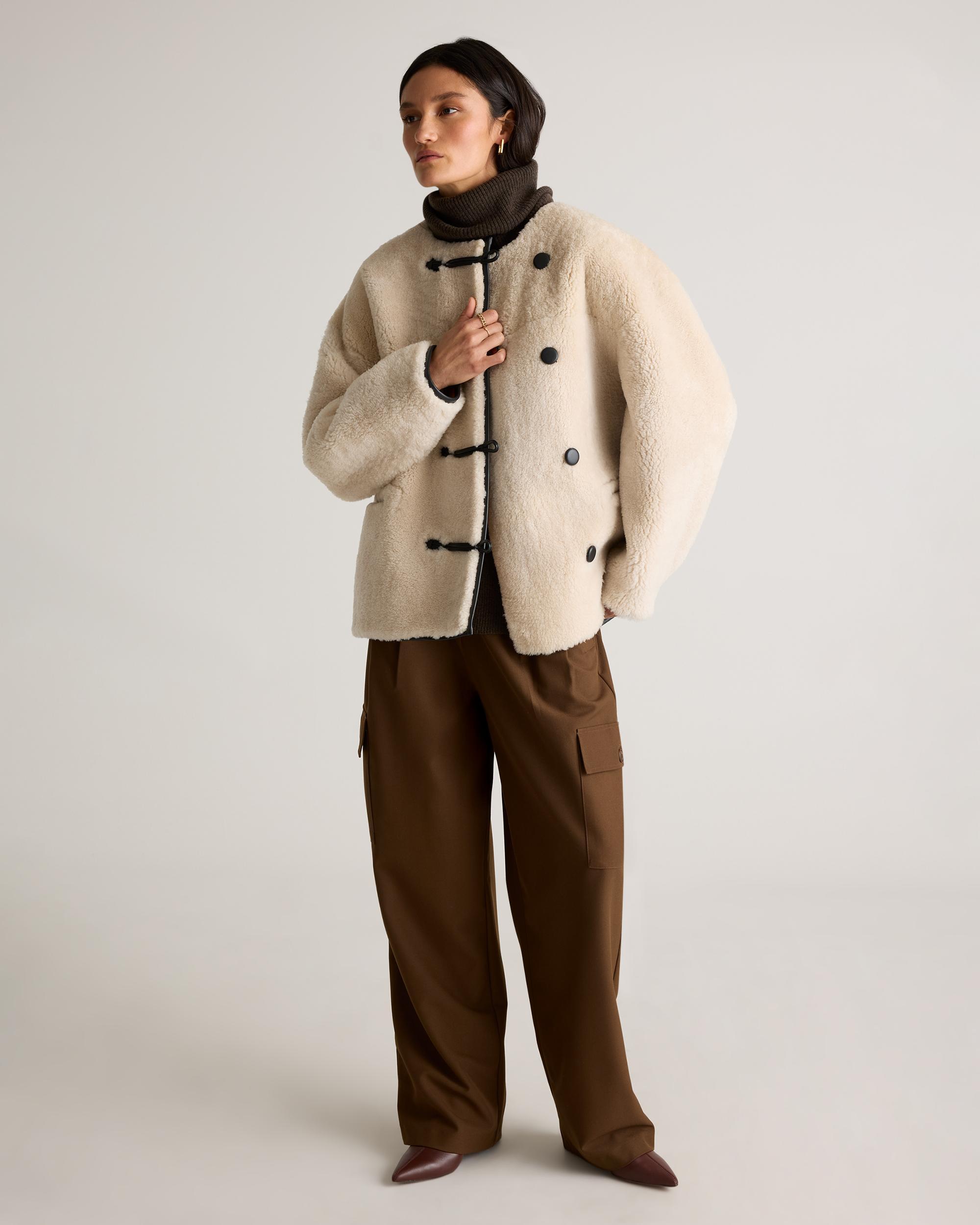 Quince | Women's 100% Shearling Duffle Jacket Leather Product Image