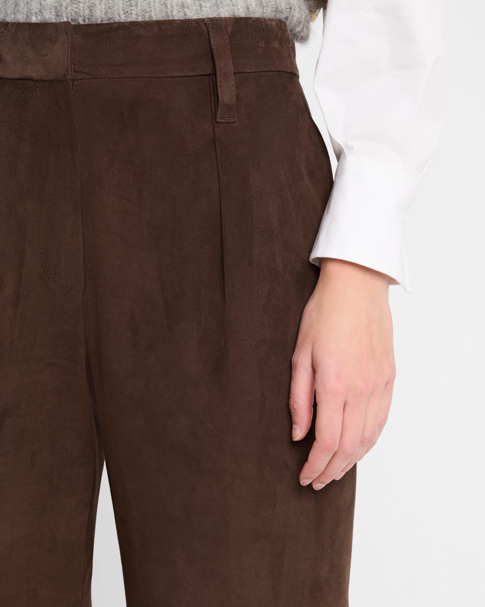 Cropped Suede Trousers Product Image