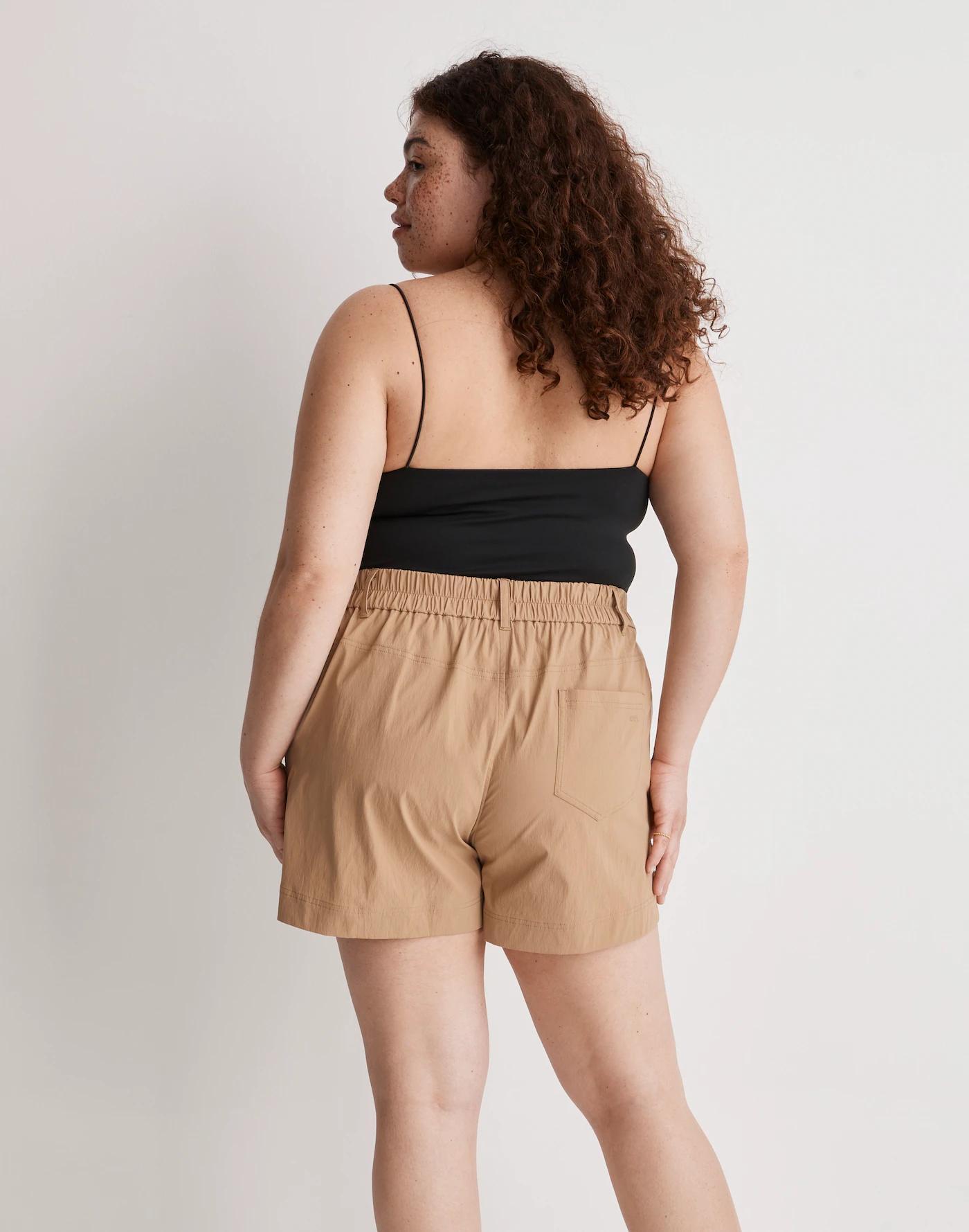 Plus Zip-Front Tapered Shorts Product Image