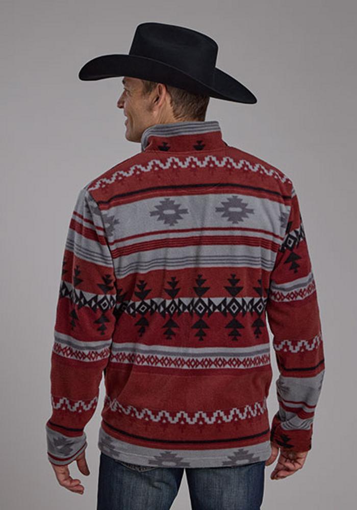 Roper® Men's Aztec Print 1/4 Zip Polar Fleece Pullover Product Image