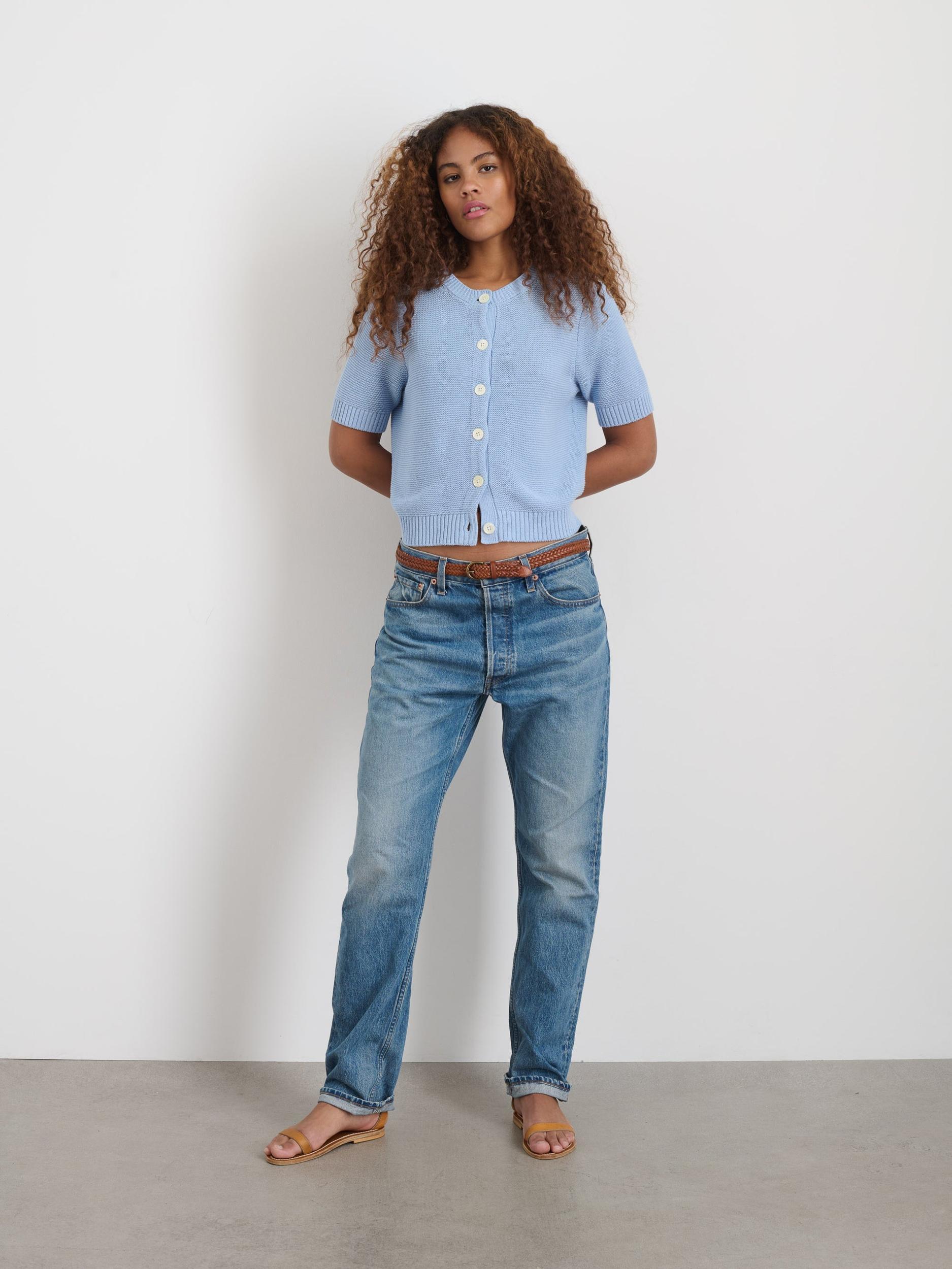 Elle Sweater In Cotton Linen Product Image