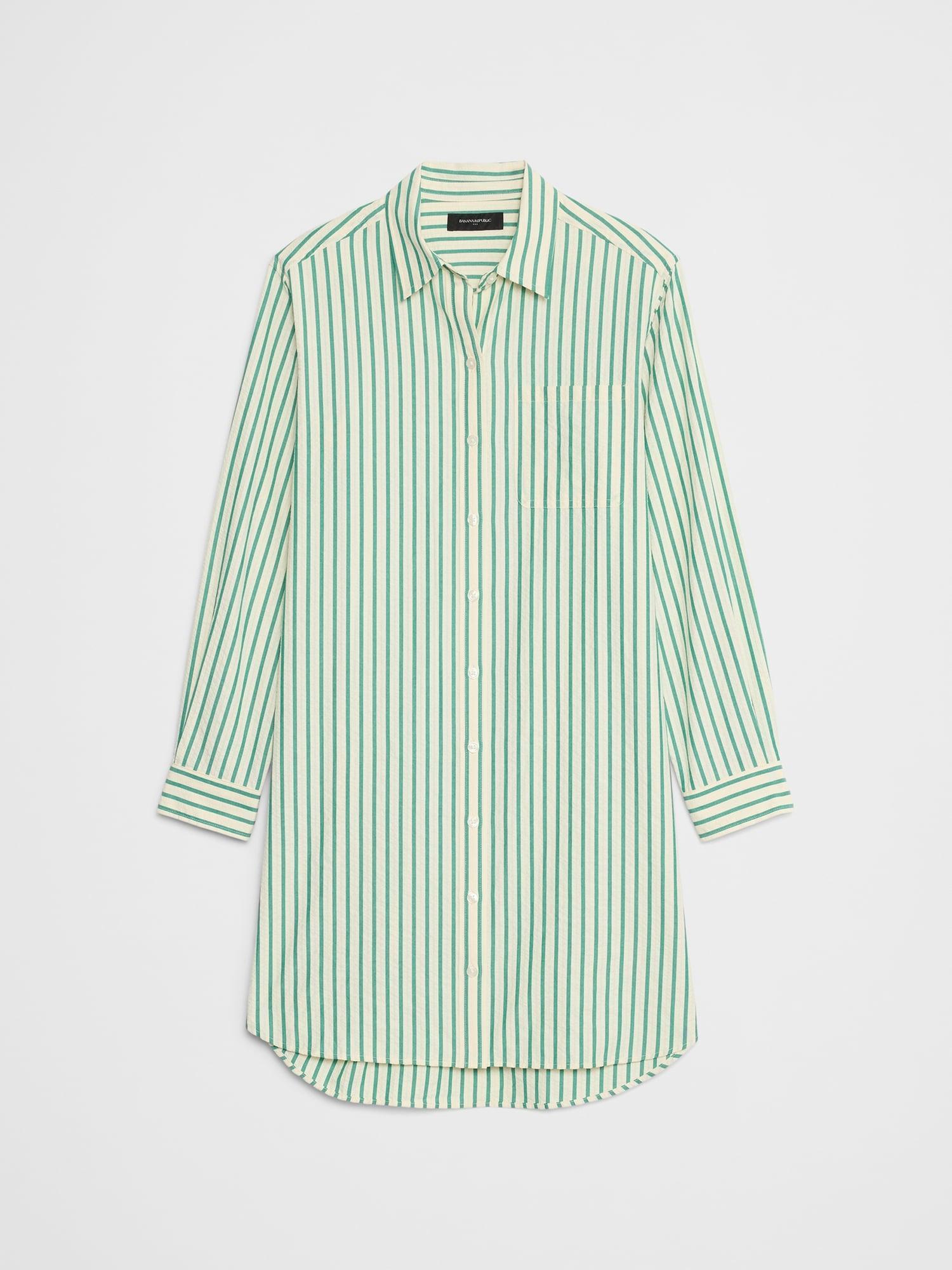 Seersucker Mini Shirtdress Product Image