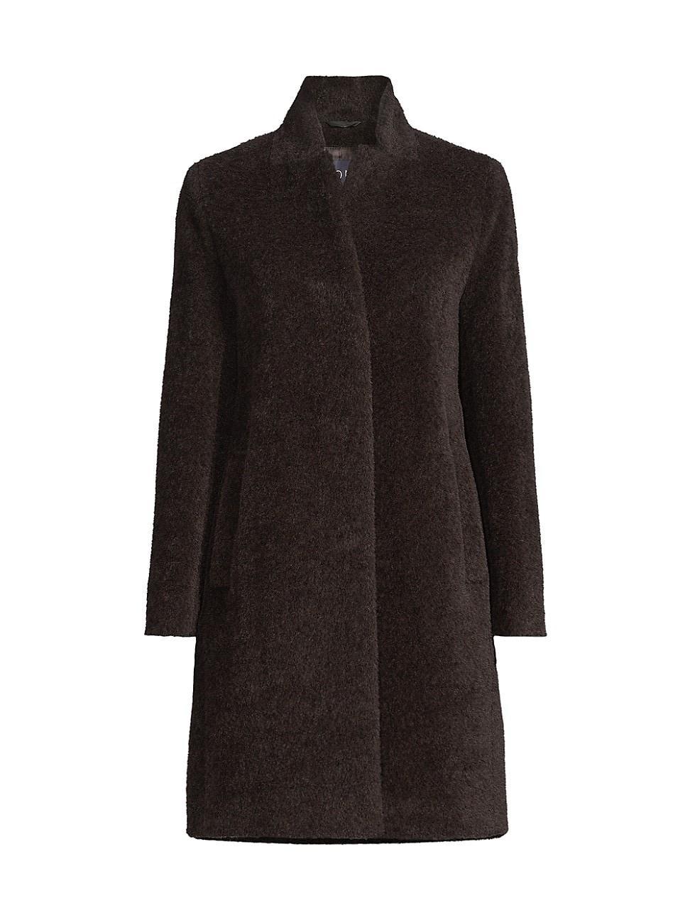 Womens Alpaca Single-Breasted Coat Product Image