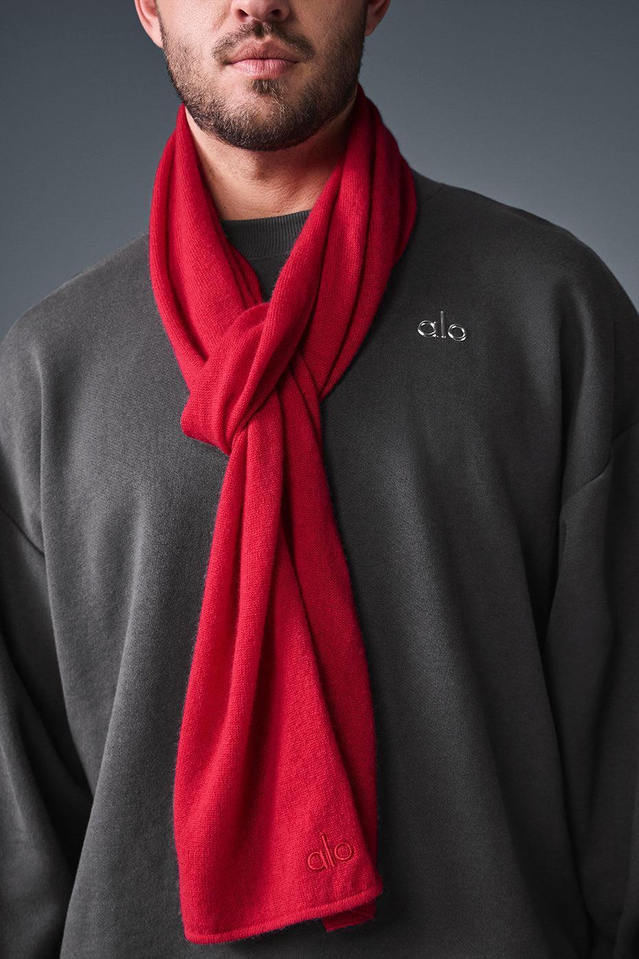 Cashmere Light Frosted Scarf - Red Ribbon Product Image