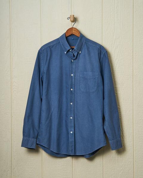 Garment Dyed Oxford Shirt in Weathered Navy Product Image