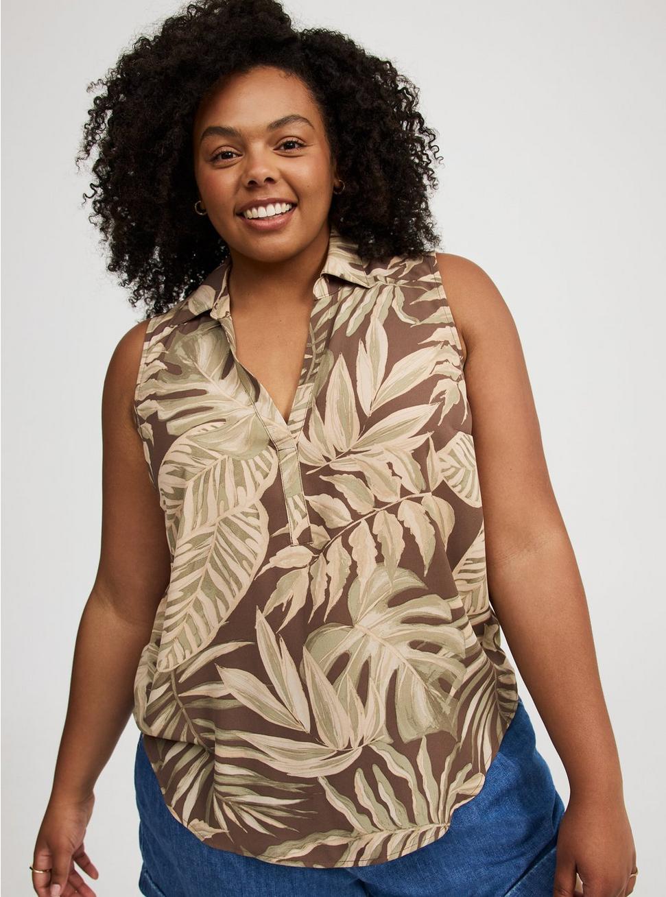 Harper Georgette Pullover Sleeveless Blouse Product Image