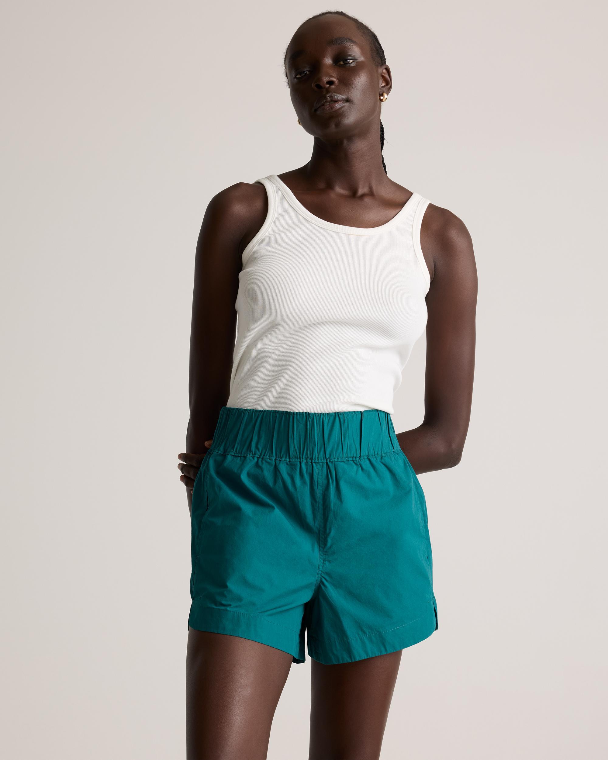 Quince | Women's Poplin Pull-On Shorts Size XS, Organic Cotton Product Image